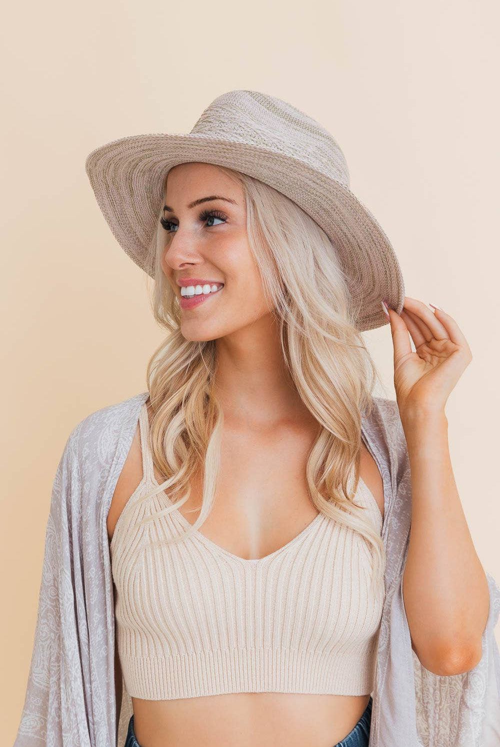 Classic Wide Brim Straw Hat - Ivory-300 Headwear-Leto Accessories-The Lovely Closet, Women's Fashion Boutique in Alexandria, KY