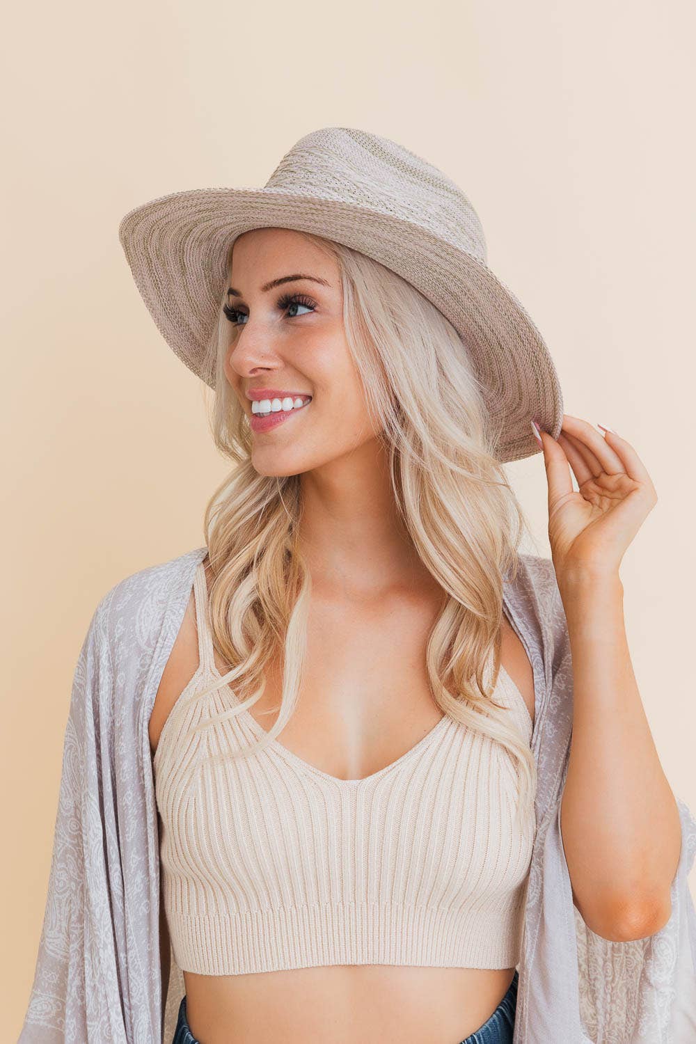 Classic Wide Brim Straw Hat - Ivory-300 Headwear-Leto Accessories-The Lovely Closet, Women's Fashion Boutique in Alexandria, KY