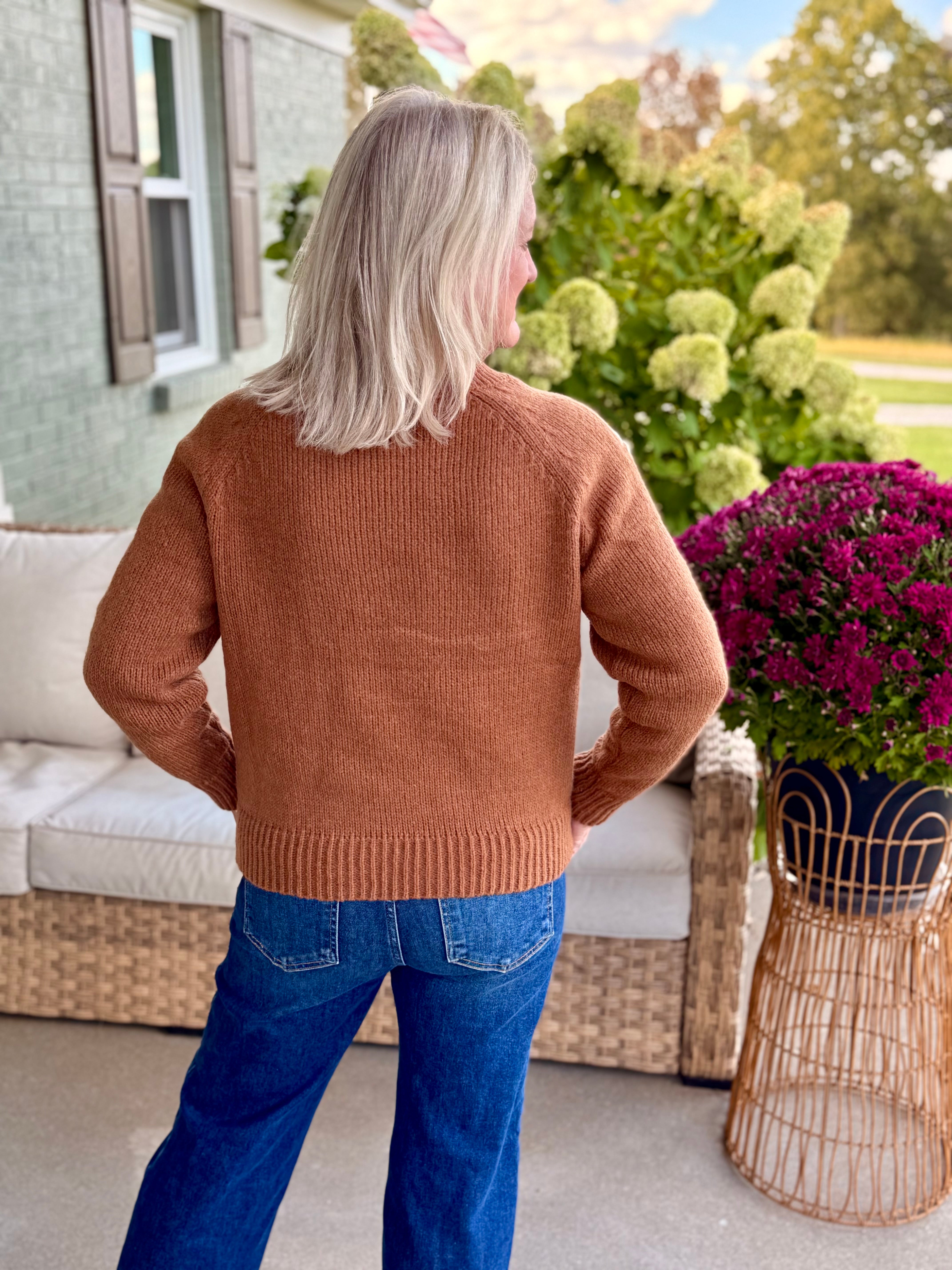 Embroidered Daisy Sweater-140 Sweaters-bibi-The Lovely Closet, Women's Fashion Boutique in Alexandria, KY