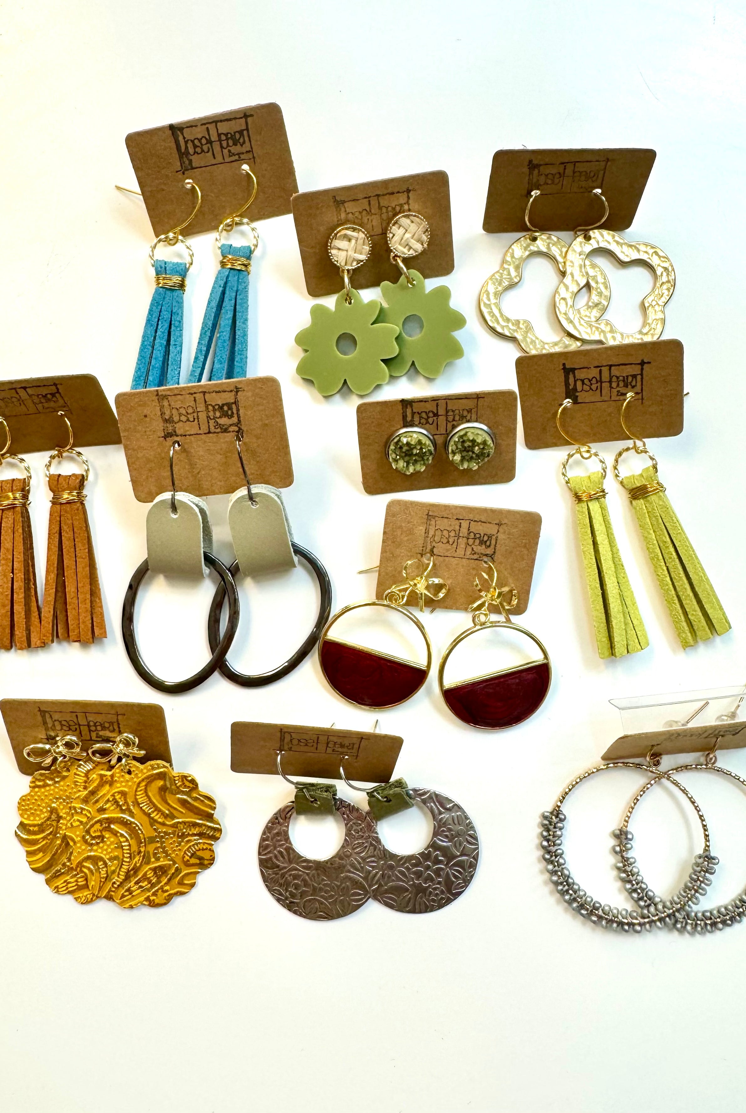 RoseHeart Earrings - Dressed for Fall-180 Dresses-RH-The Lovely Closet, Women's Fashion Boutique in Alexandria, KY