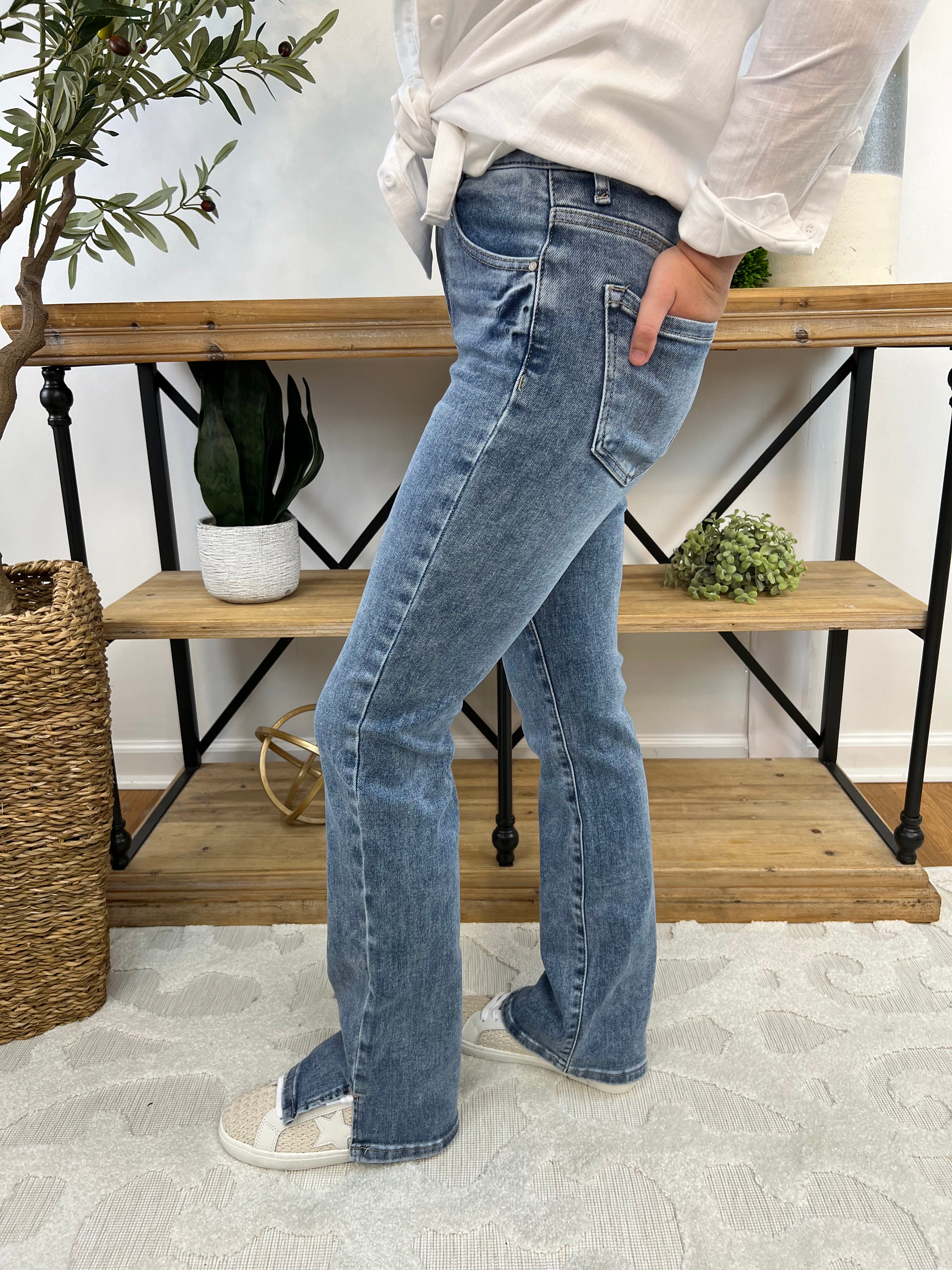 Risen - High Rise Relaxed Straight Jeans-210 Jeans-Risen-The Lovely Closet, Women's Fashion Boutique in Alexandria, KY