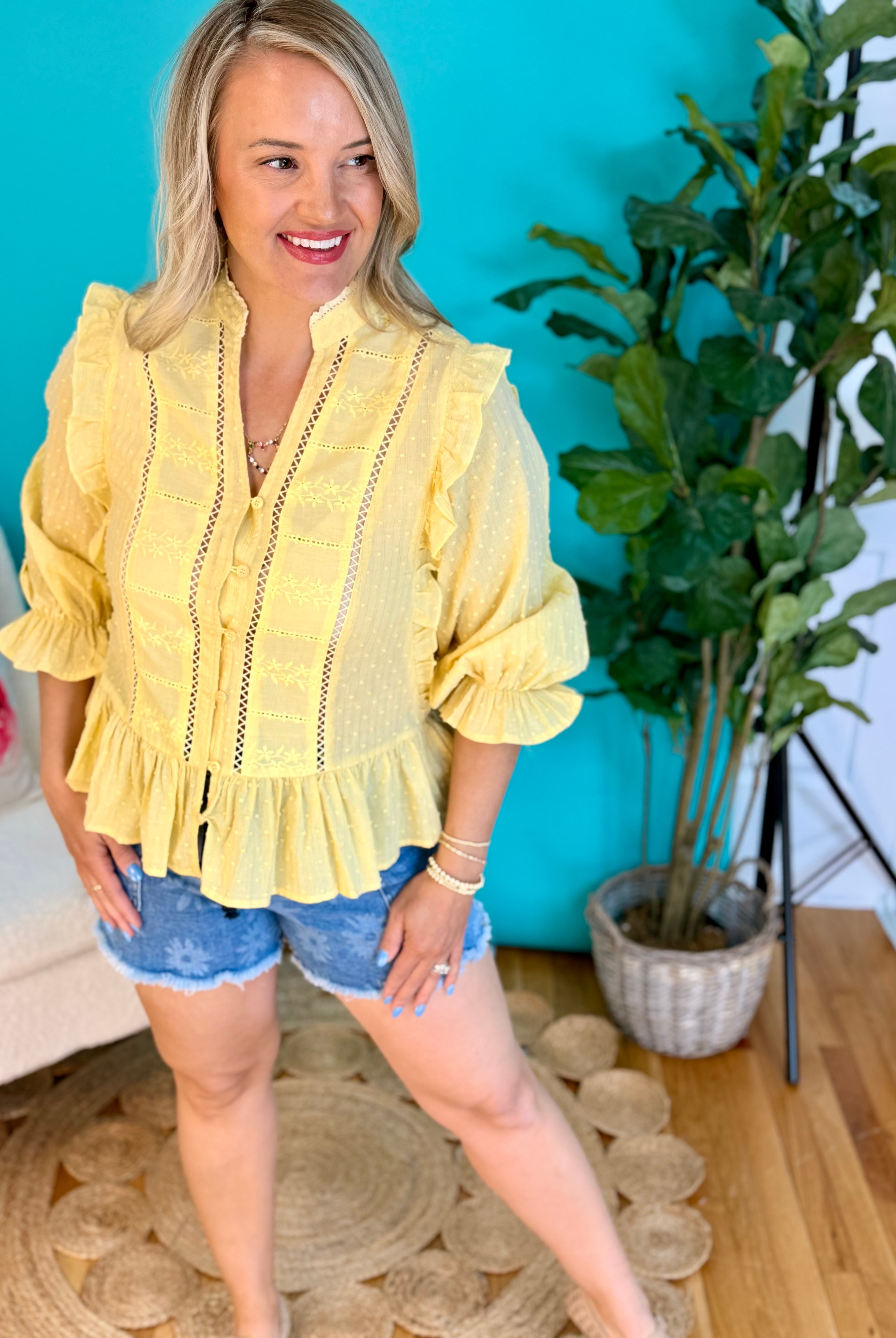 Sunny Gatherings Top-110 Long Sleeve Top-easel-The Lovely Closet, Women's Fashion Boutique in Alexandria, KY