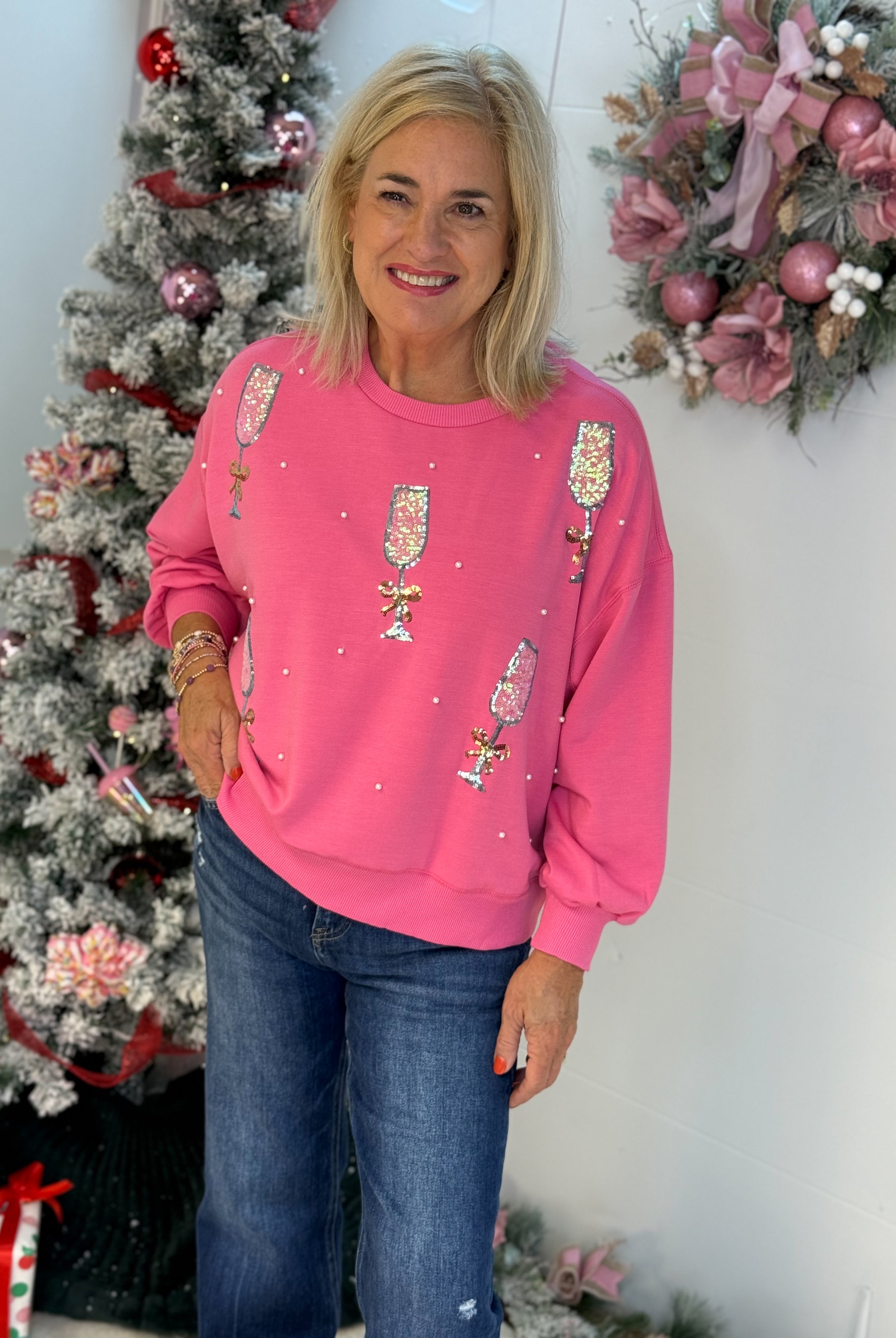 Millie Cheers Pullover-150 Sweatshirts-Mary Square-The Lovely Closet, Women's Fashion Boutique in Alexandria, KY