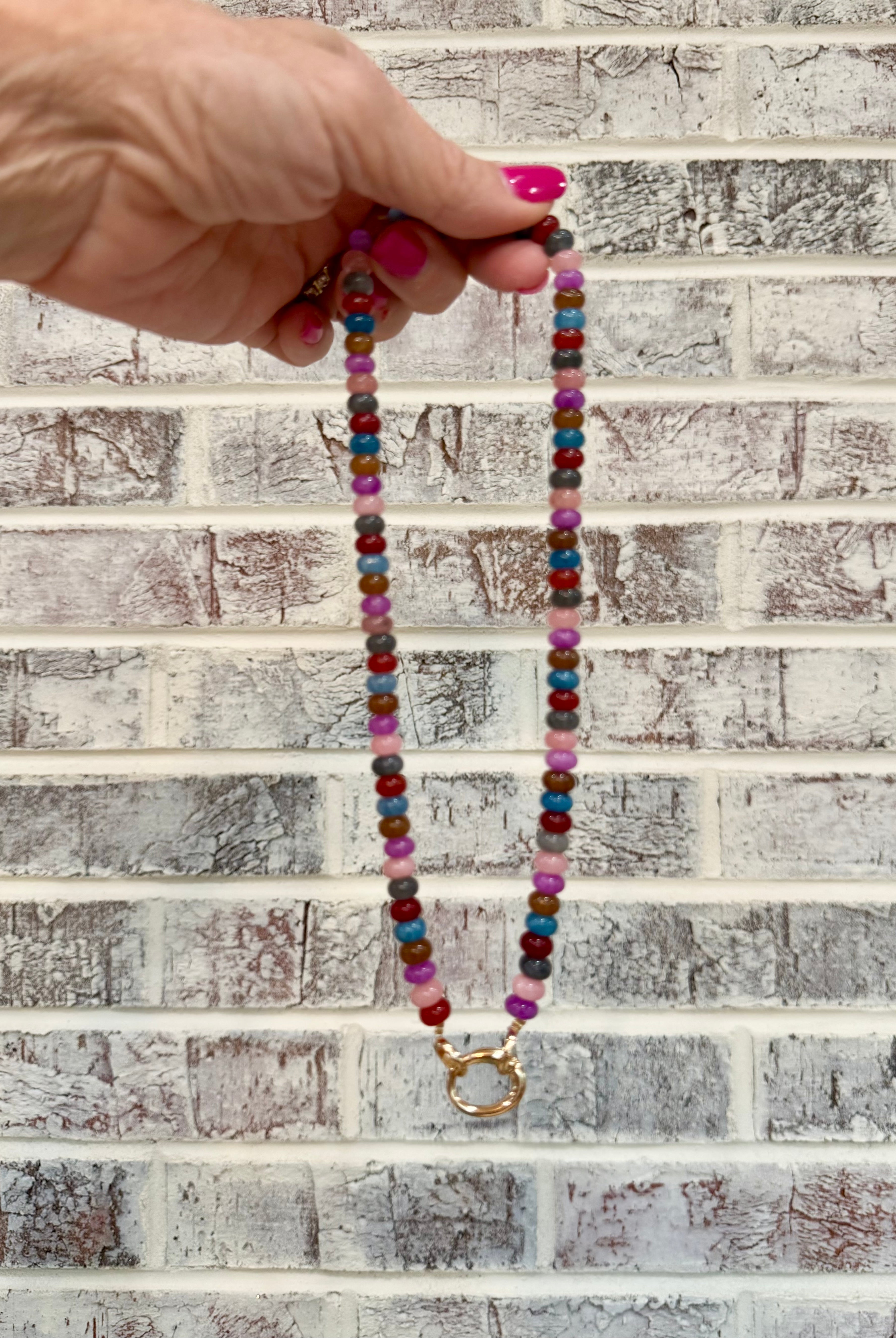Mulberry Mist Candy Bead Necklace-280 Accessories-Golden Stella-The Lovely Closet, Women's Fashion Boutique in Alexandria, KY