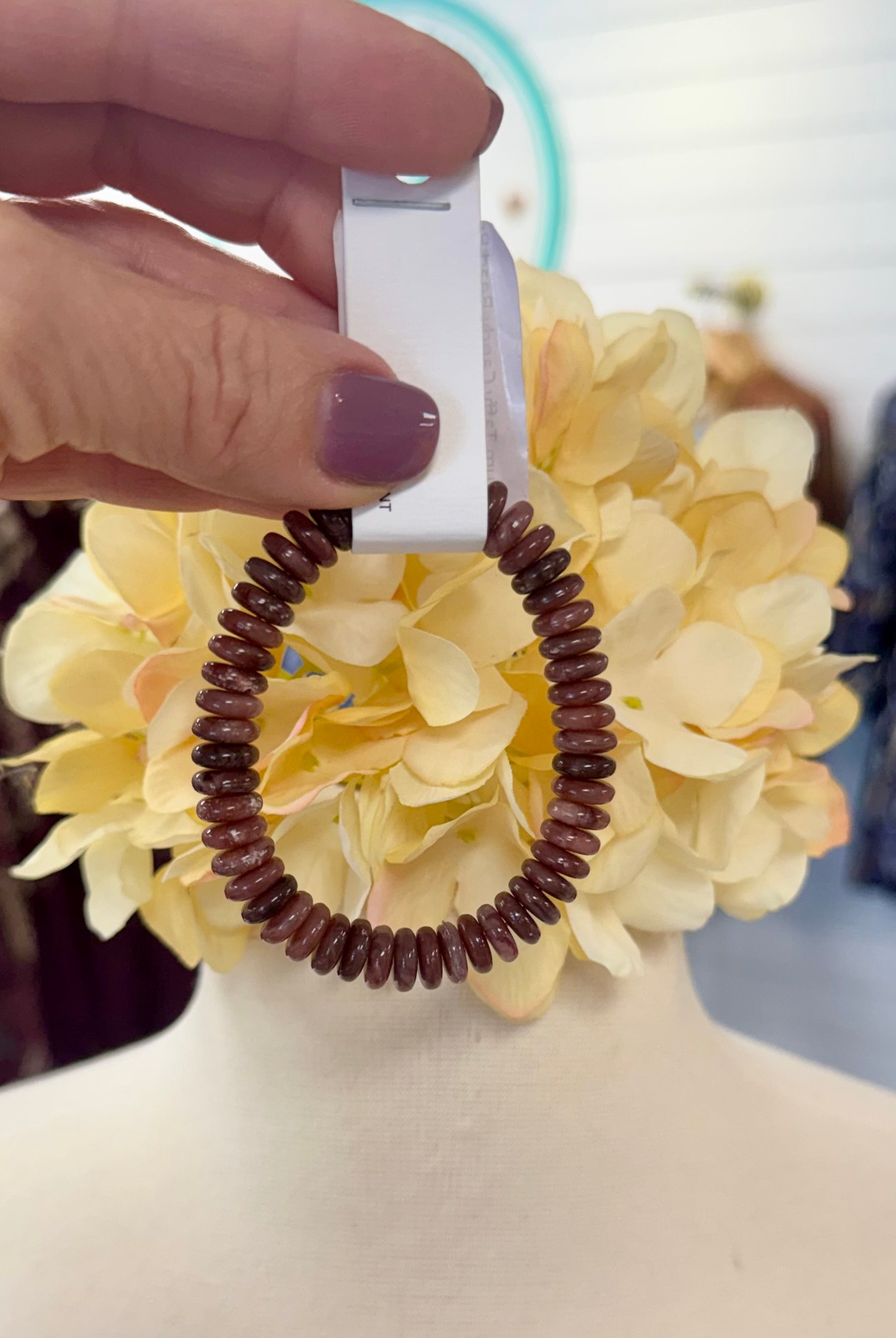 Plum Taffy Candy Bead Bracelet-The Lovely Closet-The Lovely Closet, Women's Fashion Boutique in Alexandria, KY