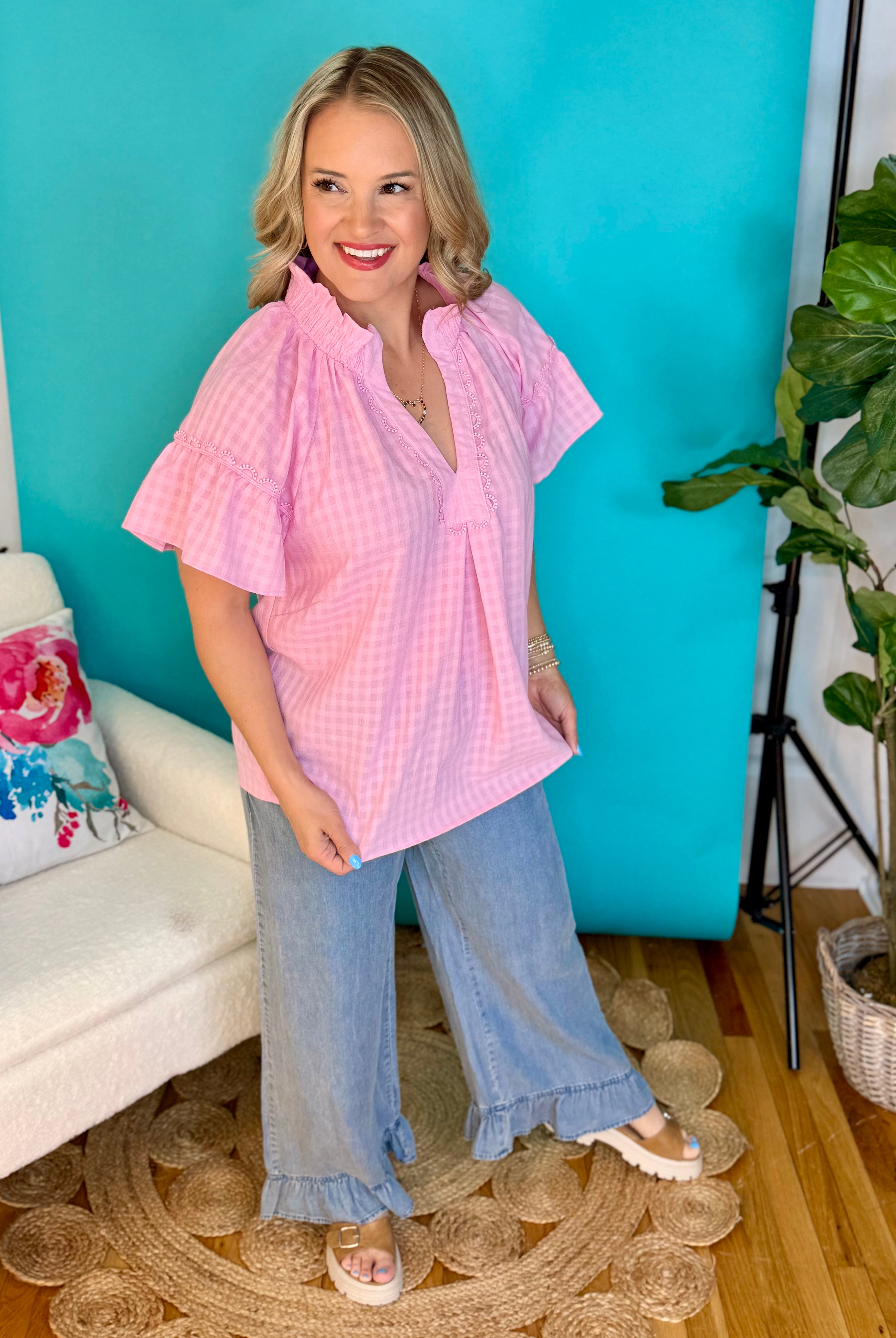 Slow Down Summer Top - Pink-180 Dresses-Umgee-The Lovely Closet, Women's Fashion Boutique in Alexandria, KY