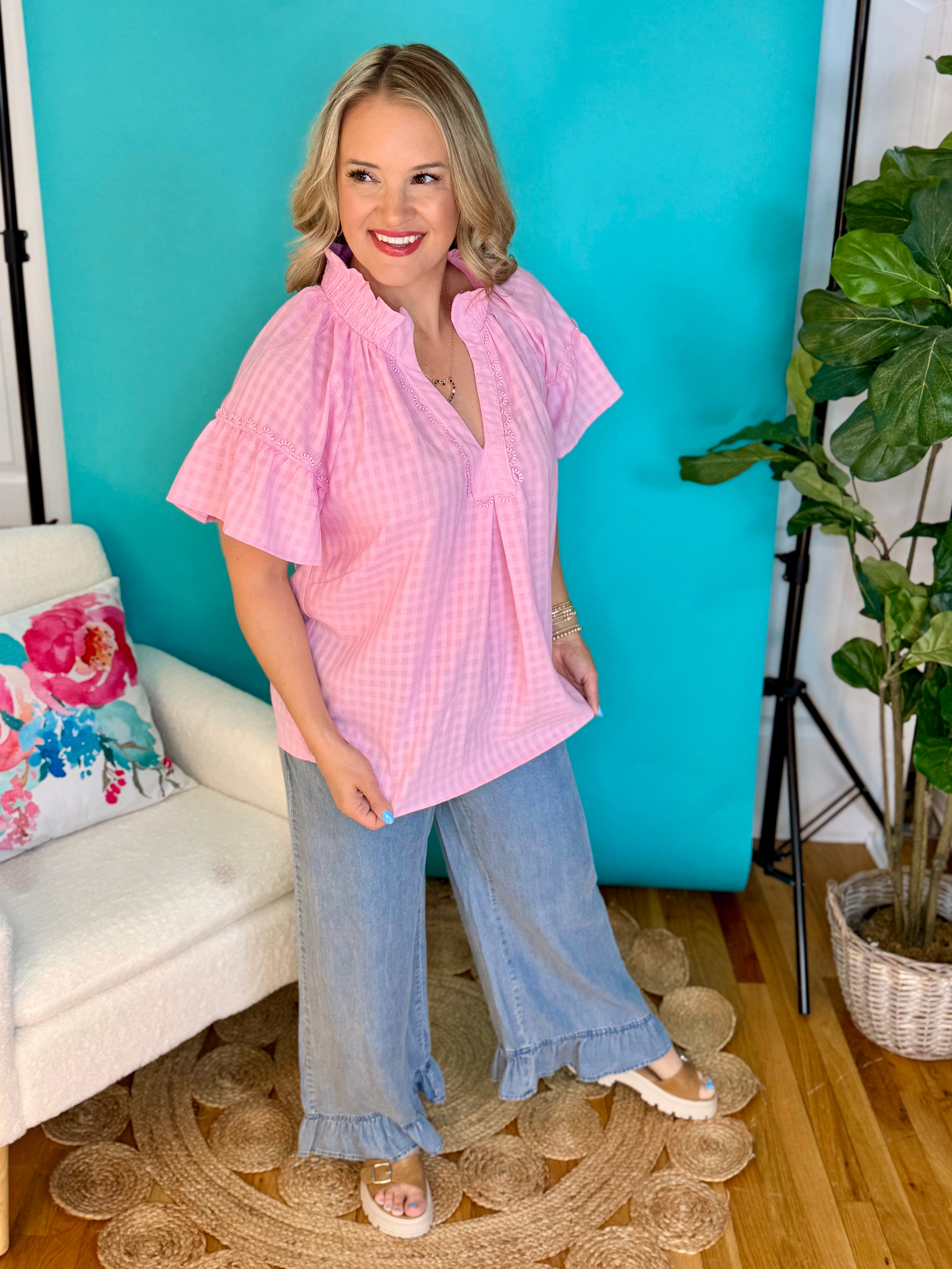 Slow Down Summer Top - Pink-180 Dresses-Umgee-The Lovely Closet, Women's Fashion Boutique in Alexandria, KY