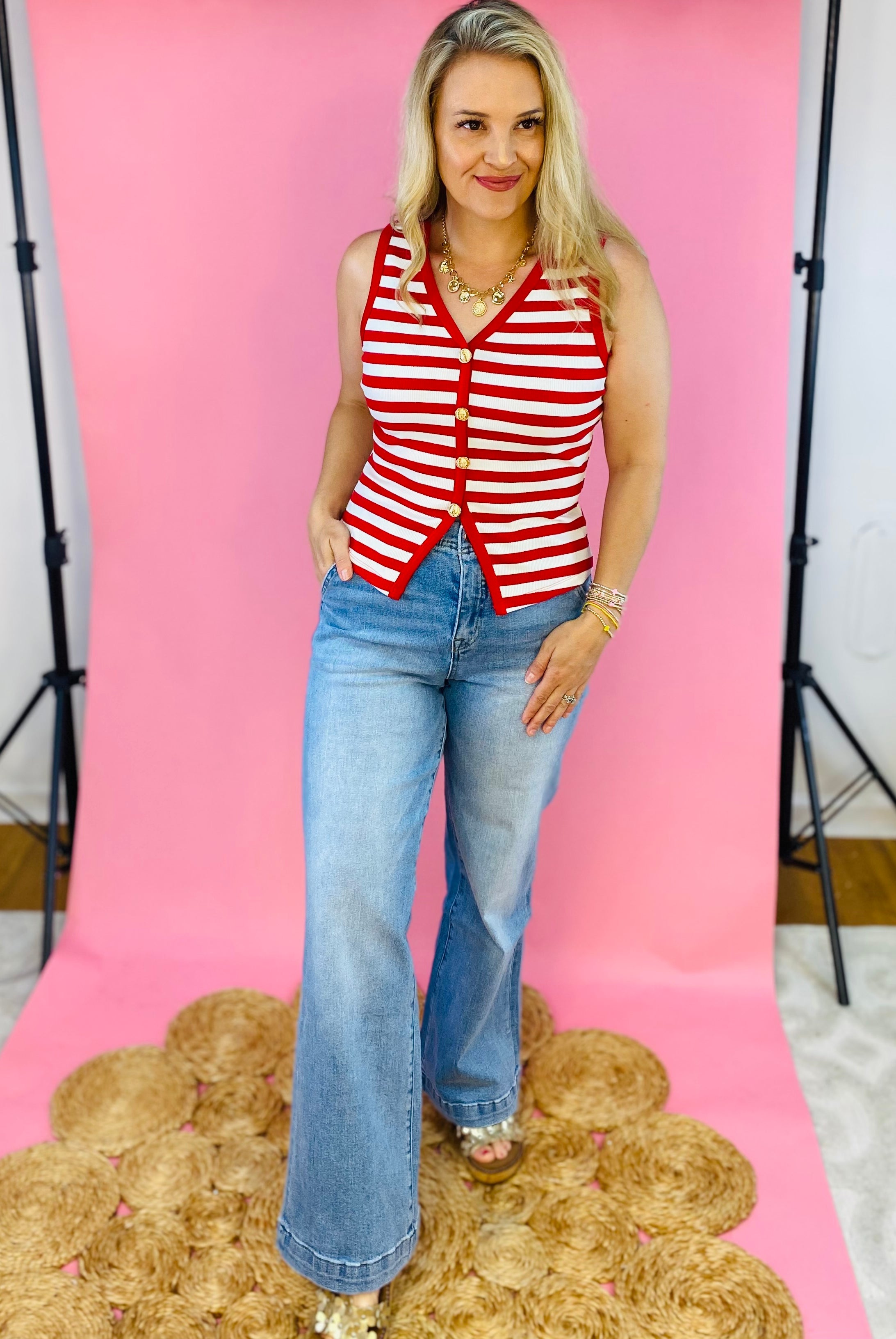 Mica Trouser Wide Leg Jeans-210 Jeans-Mica Denim-The Lovely Closet, Women's Fashion Boutique in Alexandria, KY