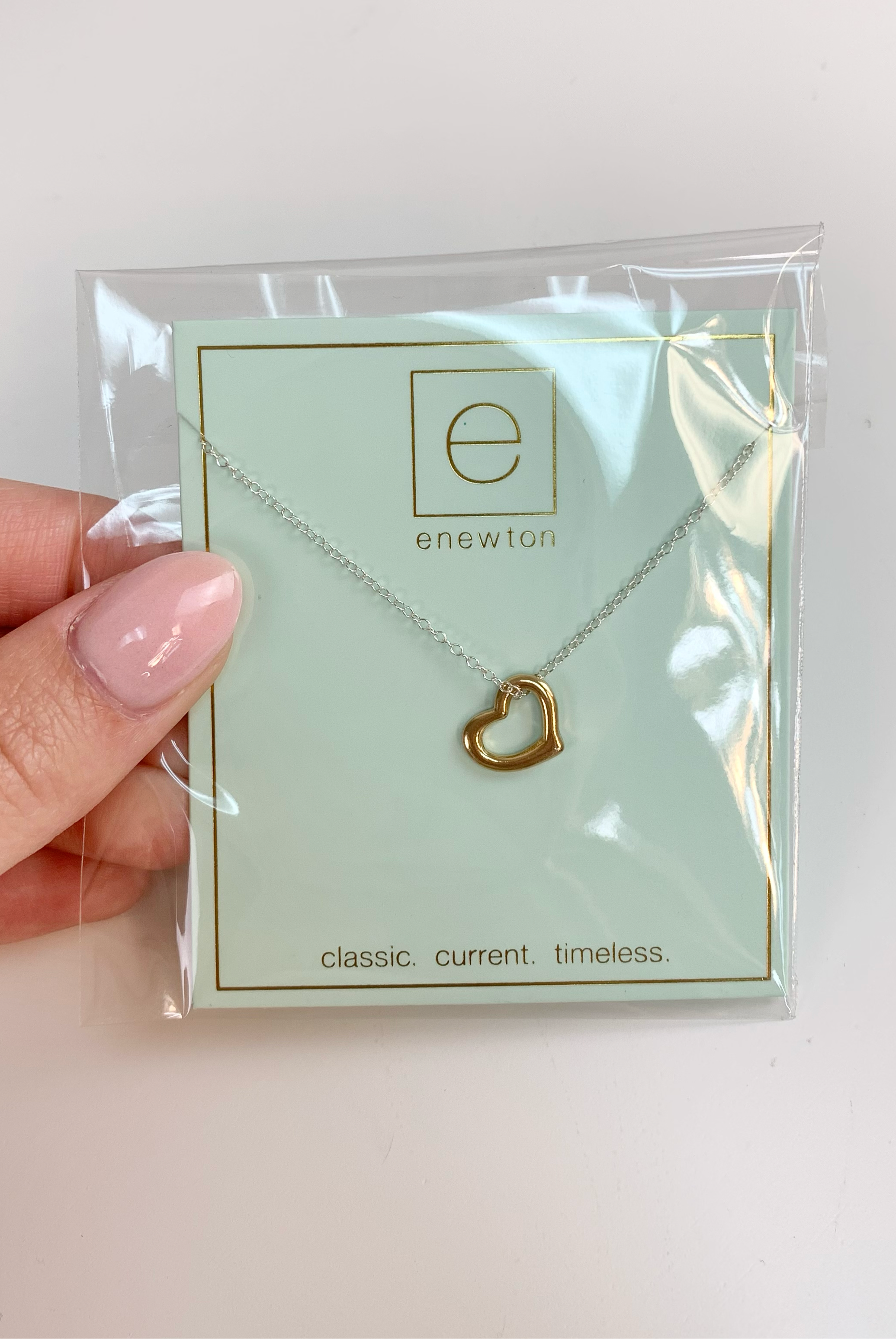 16” Mixed Metals Love Charm Necklace-260 eNewton-eNewton-The Lovely Closet, Women's Fashion Boutique in Alexandria, KY