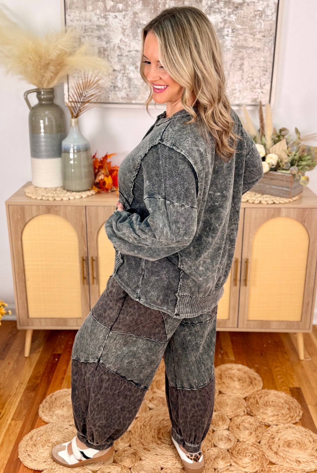 Natural Ease Pullover - Ash-110 Long Sleeve Top-J.Her-The Lovely Closet, Women's Fashion Boutique in Alexandria, KY