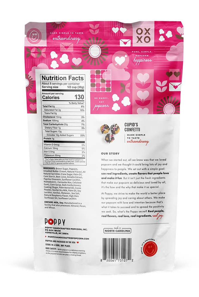 Cupid's Confetti Popcorn-330 Food-Poppy Hand-Crafted Popcorn-The Lovely Closet, Women's Fashion Boutique in Alexandria, KY