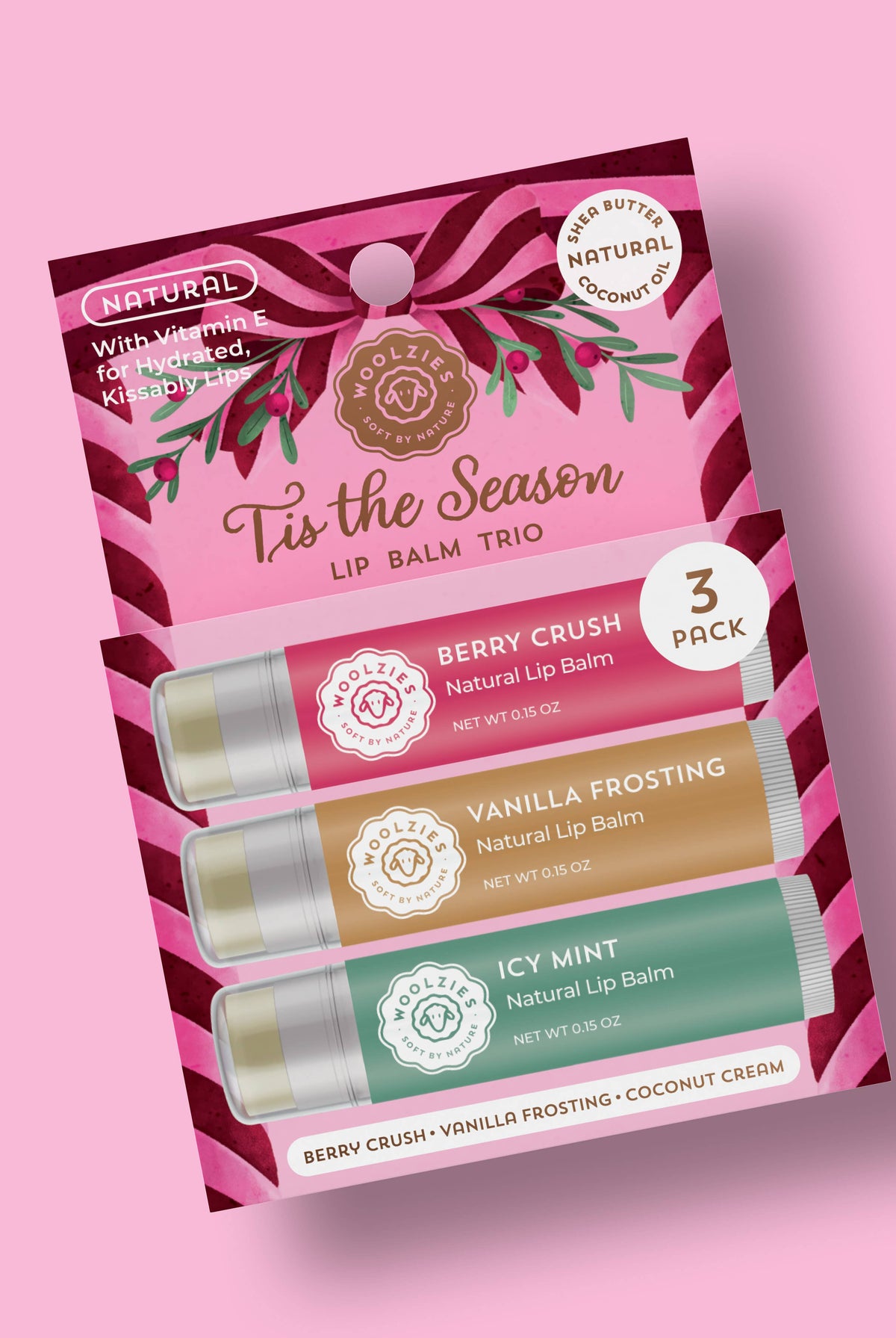 Tis the Season Holiday Lip Balm Trio-350 Holiday-Woolzies-The Lovely Closet, Women's Fashion Boutique in Alexandria, KY