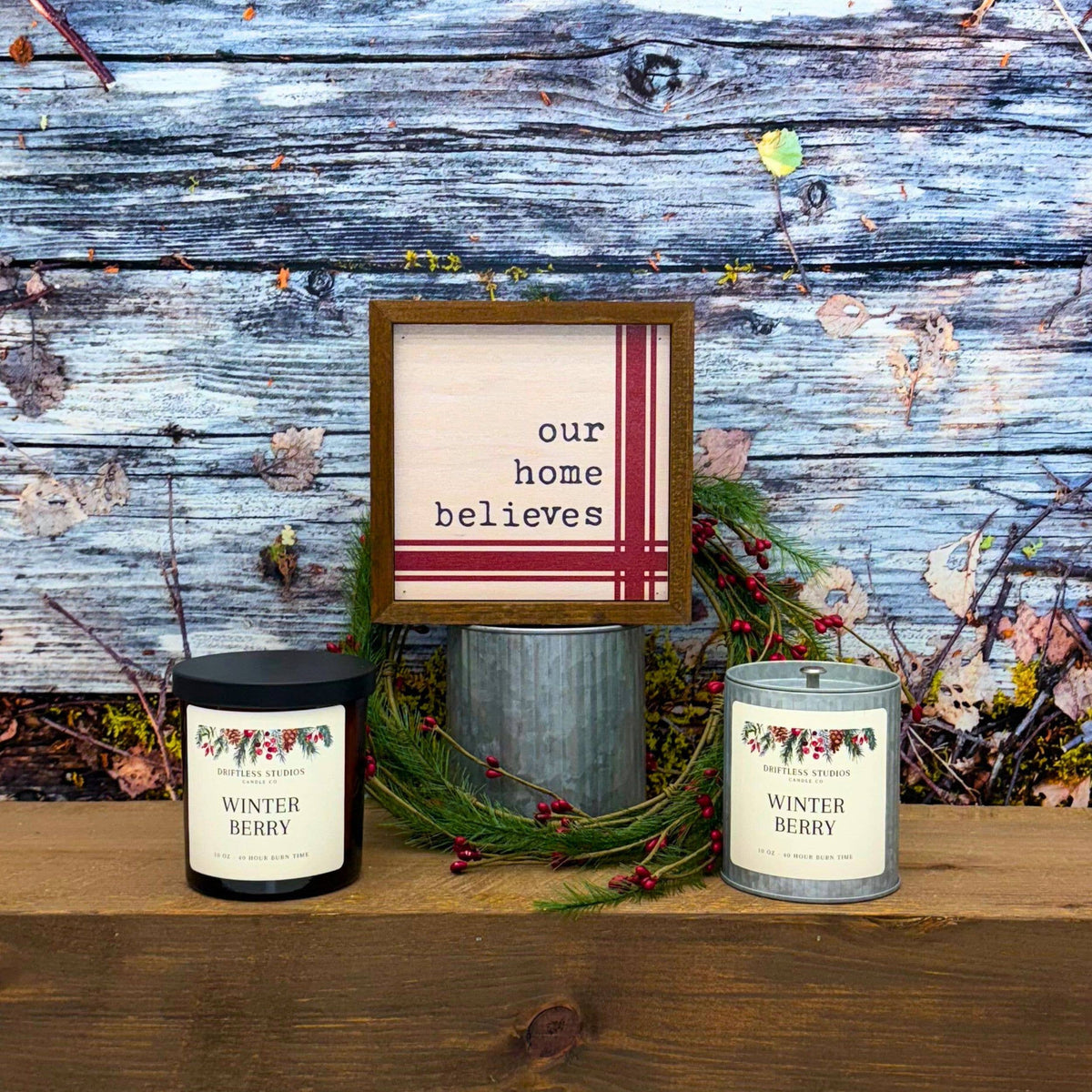 Winter Berry Christmas Farmhouse Candle - Christmas Candles-310 Gift-Driftless Studios-The Lovely Closet, Women's Fashion Boutique in Alexandria, KY