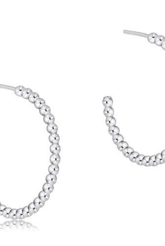 Beaded Classic 1.5" Hoop Sterling 3mm-260 eNewton-eNewton-The Lovely Closet, Women's Fashion Boutique in Alexandria, KY