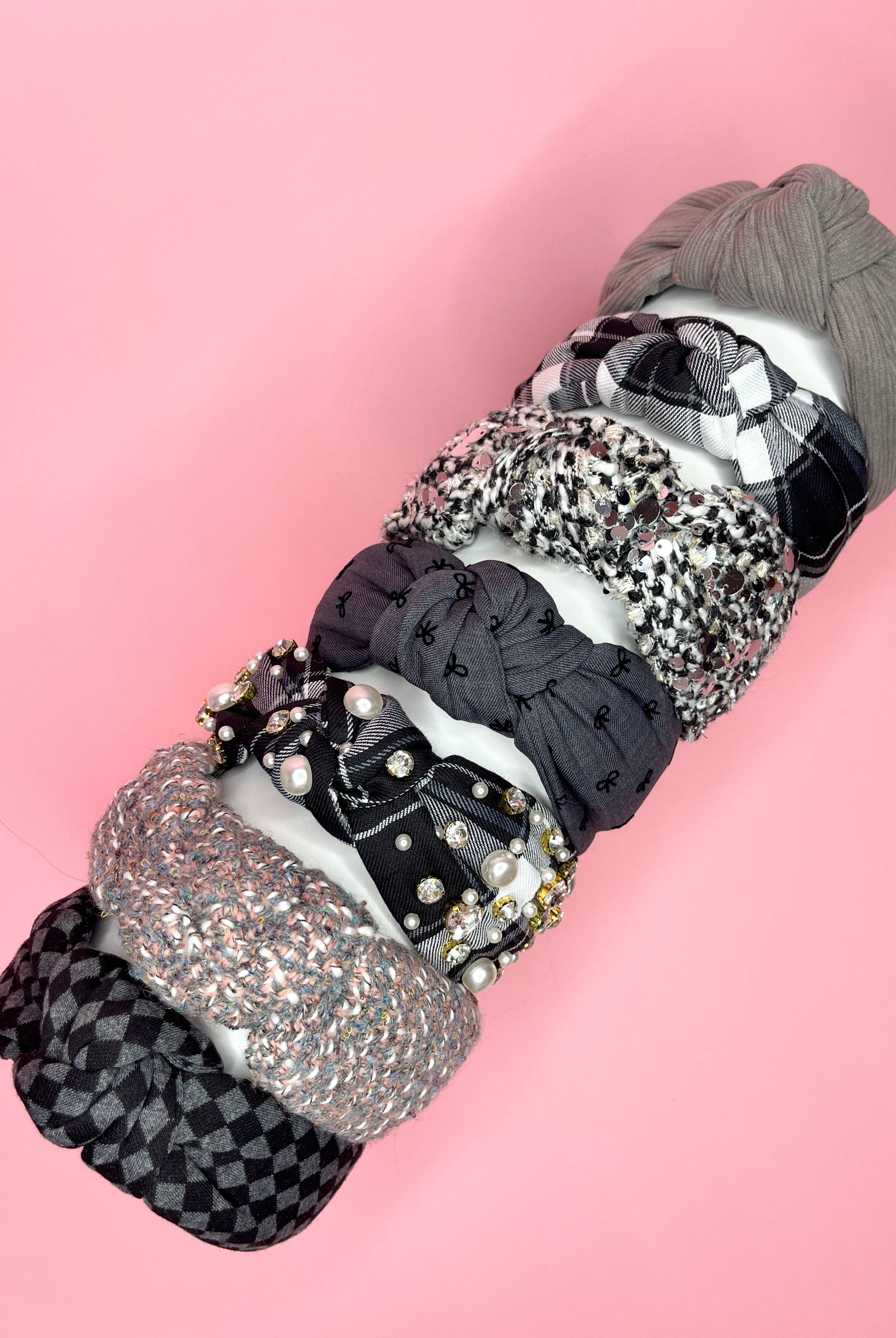 Winter Headband - Plaid Embellished-280 Accessories-Brittyland-The Lovely Closet, Women's Fashion Boutique in Alexandria, KY