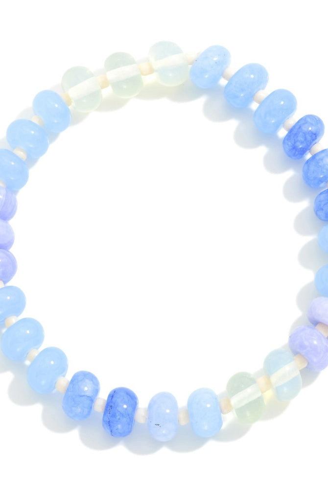 Candy Stone Stretch Bracelet - Blue-280 Accessories-judson-The Lovely Closet, Women's Fashion Boutique in Alexandria, KY