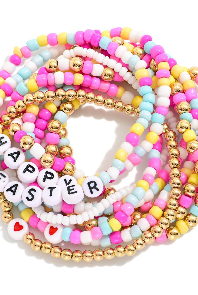 Happy Easter Bracelet Multi-280 Accessories-judson-The Lovely Closet, Women's Fashion Boutique in Alexandria, KY