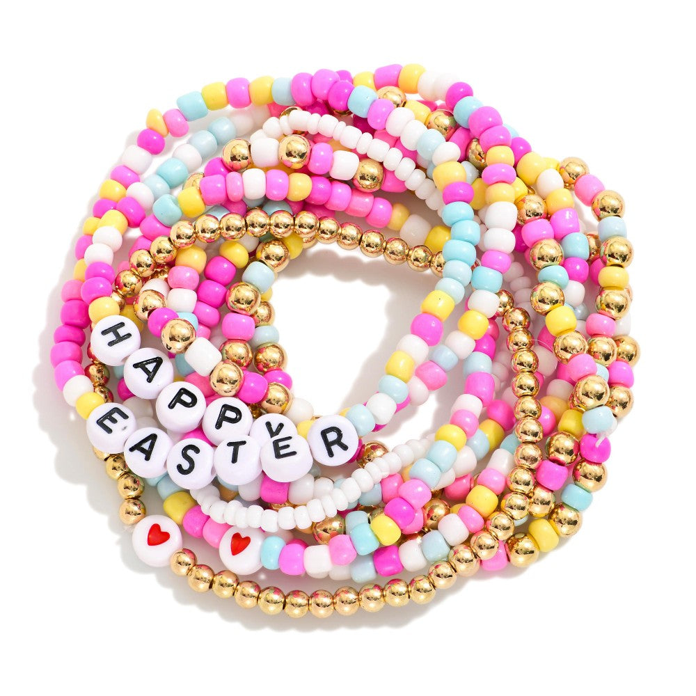Happy Easter Bracelet Multi-280 Accessories-judson-The Lovely Closet, Women's Fashion Boutique in Alexandria, KY