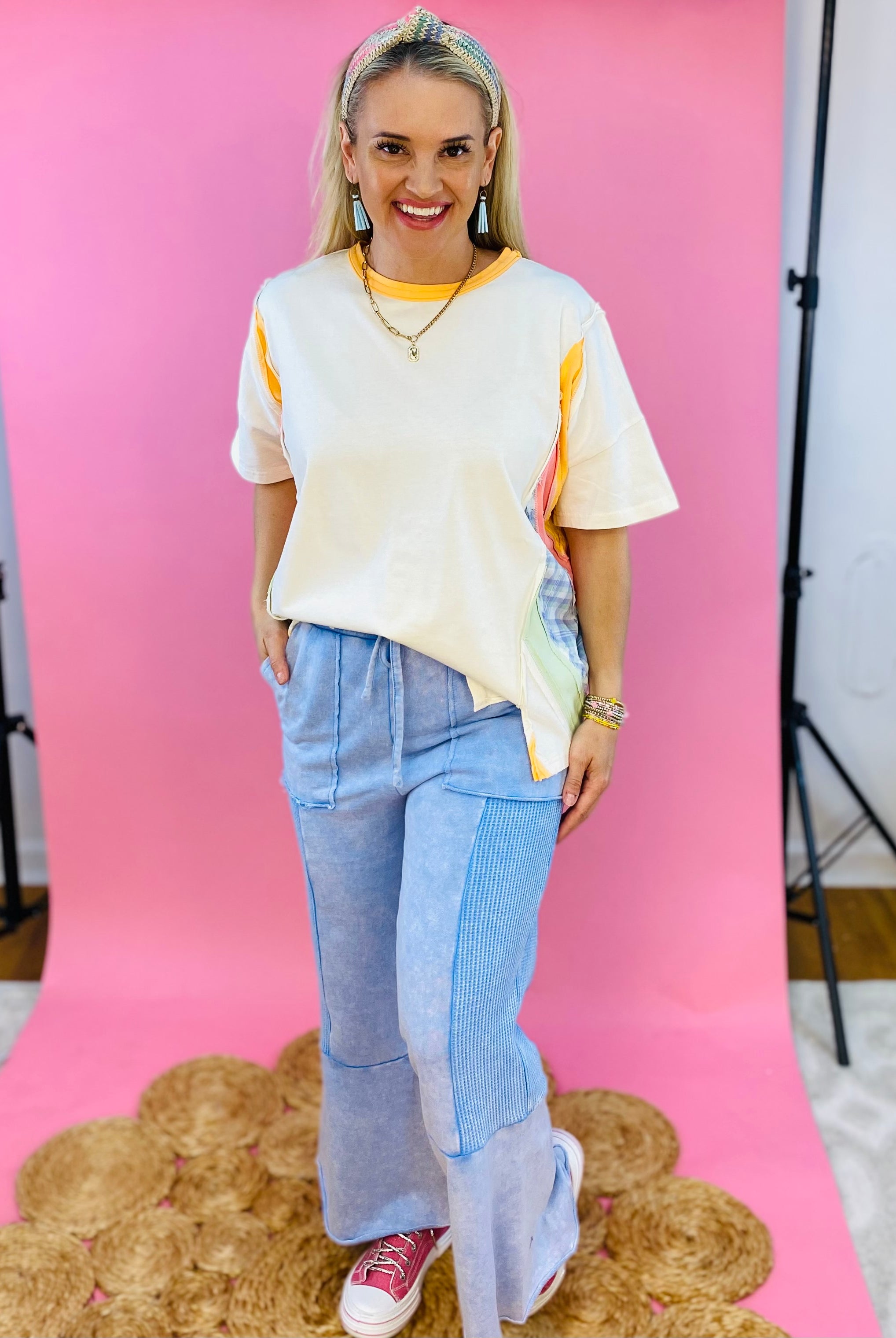 FINAL SALE Vintage Wash Flared Pants-240 Pants-Sage + Fig-The Lovely Closet, Women's Fashion Boutique in Alexandria, KY