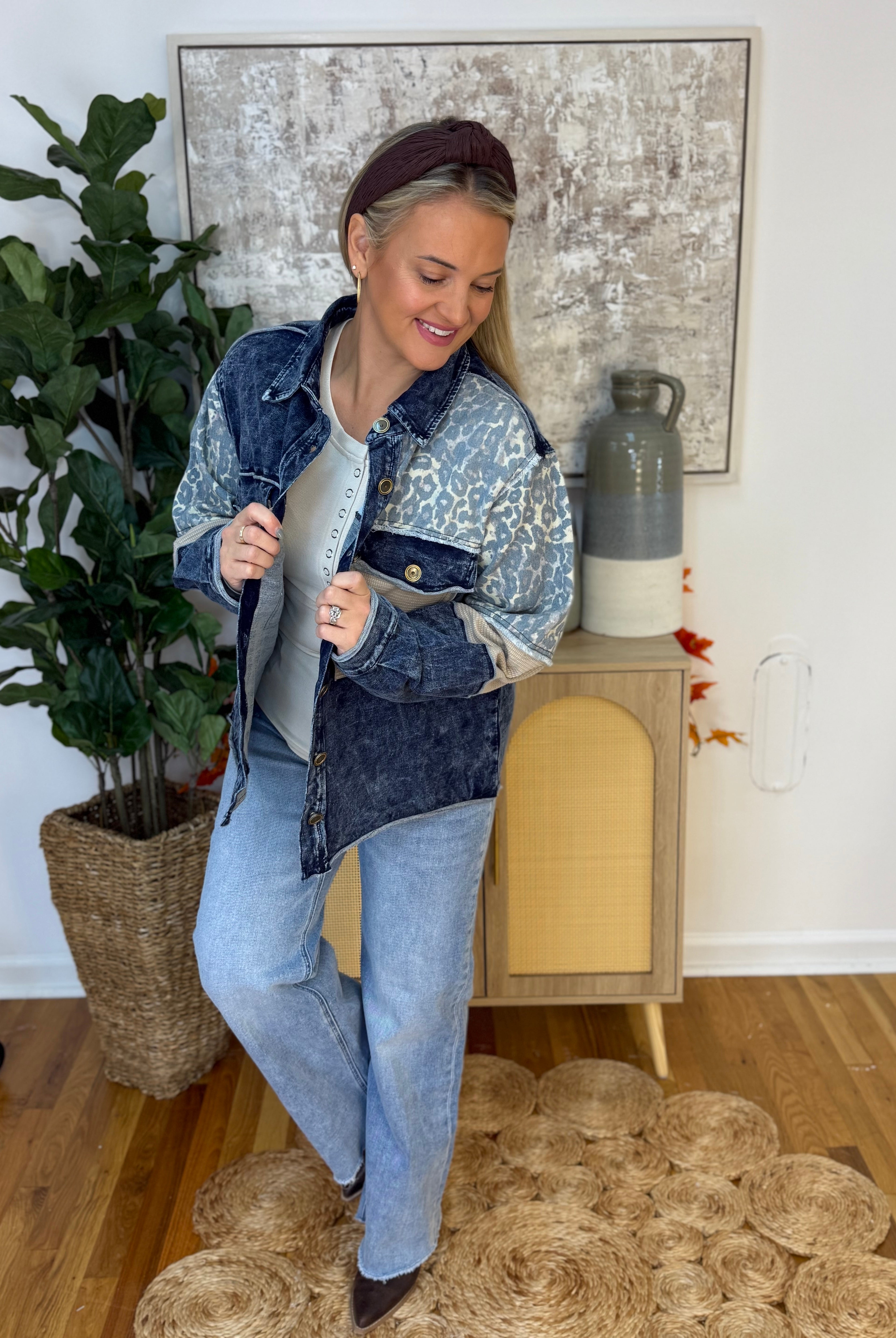 Turning Heads Denim Jacket by POL-170 Jackets/Outerwear-POL-The Lovely Closet, Women's Fashion Boutique in Alexandria, KY
