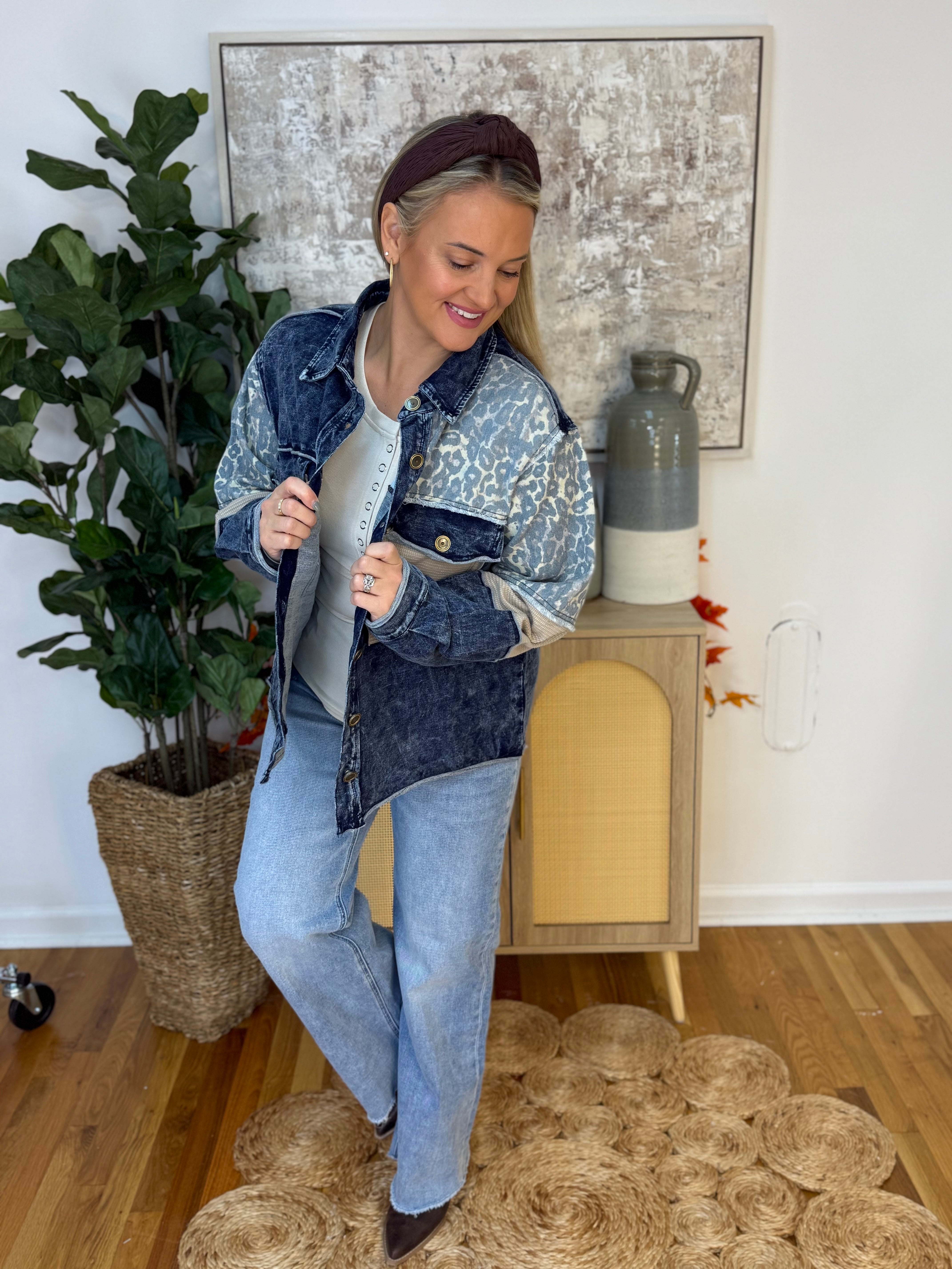 Turning Heads Denim Jacket by POL-170 Jackets/Outerwear-POL-The Lovely Closet, Women's Fashion Boutique in Alexandria, KY