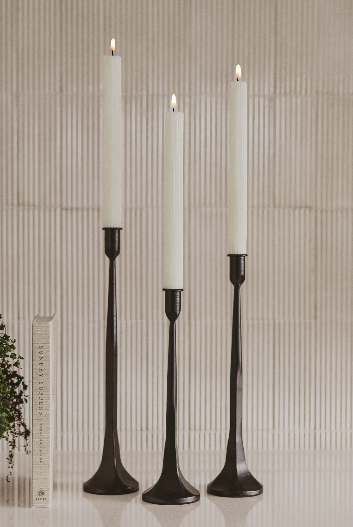 Fluted Taper Candles, Set of 3-320 Home-Sweet Water Decor-The Lovely Closet, Women's Fashion Boutique in Alexandria, KY