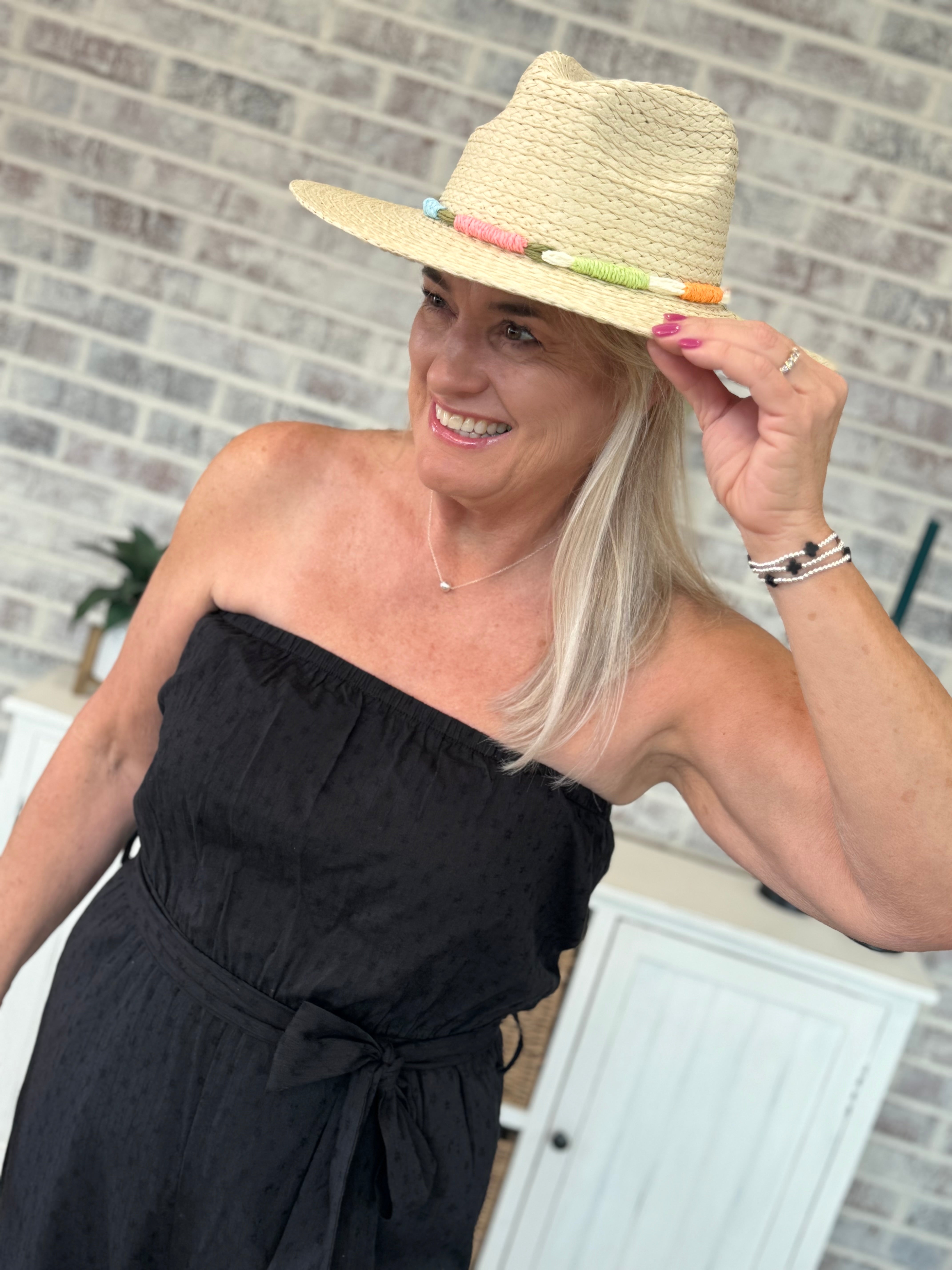 Summer Fun Straw Hat-The Lovely Closet-The Lovely Closet, Women's Fashion Boutique in Alexandria, KY