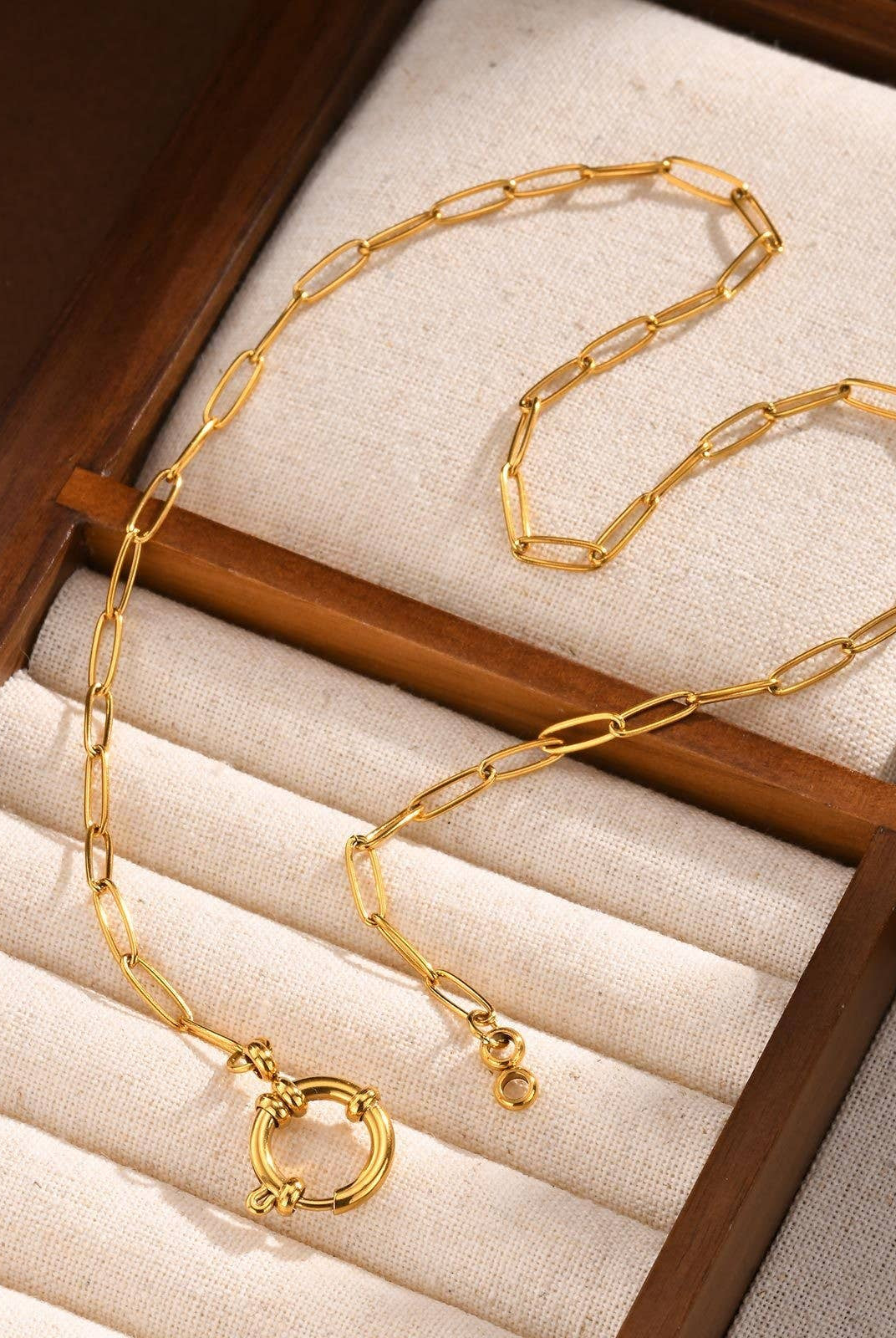 Hypoallergenic Circle Pendant Necklace-280 Accessories-JOSSLYN by wall to wall-The Lovely Closet, Women's Fashion Boutique in Alexandria, KY