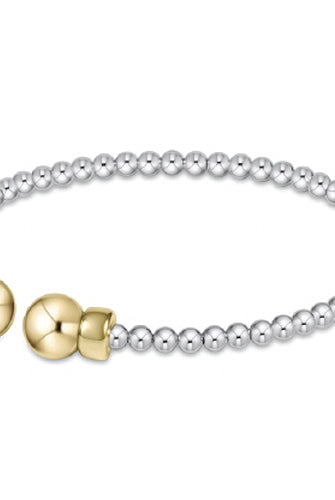 Classic Mixed Metal 3mm Bead Cuff-260 eNewton-eNewton-The Lovely Closet, Women's Fashion Boutique in Alexandria, KY