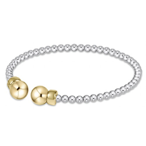 Classic Mixed Metal 3mm Bead Cuff-260 eNewton-eNewton-The Lovely Closet, Women's Fashion Boutique in Alexandria, KY