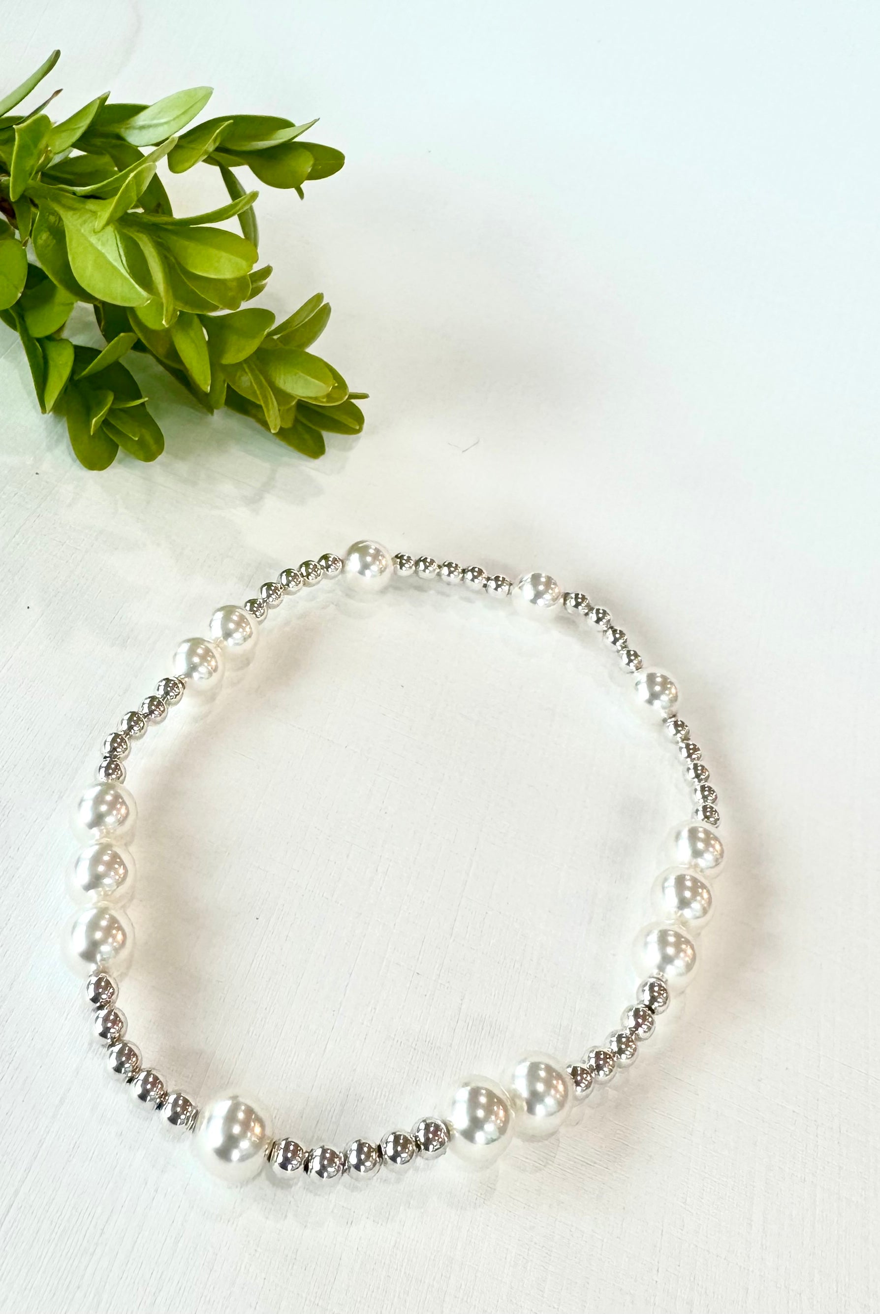 EXTENDS 6mm Sterling Pearl Hope Unwritten Bracelet-260 eNewton-eNewton-The Lovely Closet, Women's Fashion Boutique in Alexandria, KY