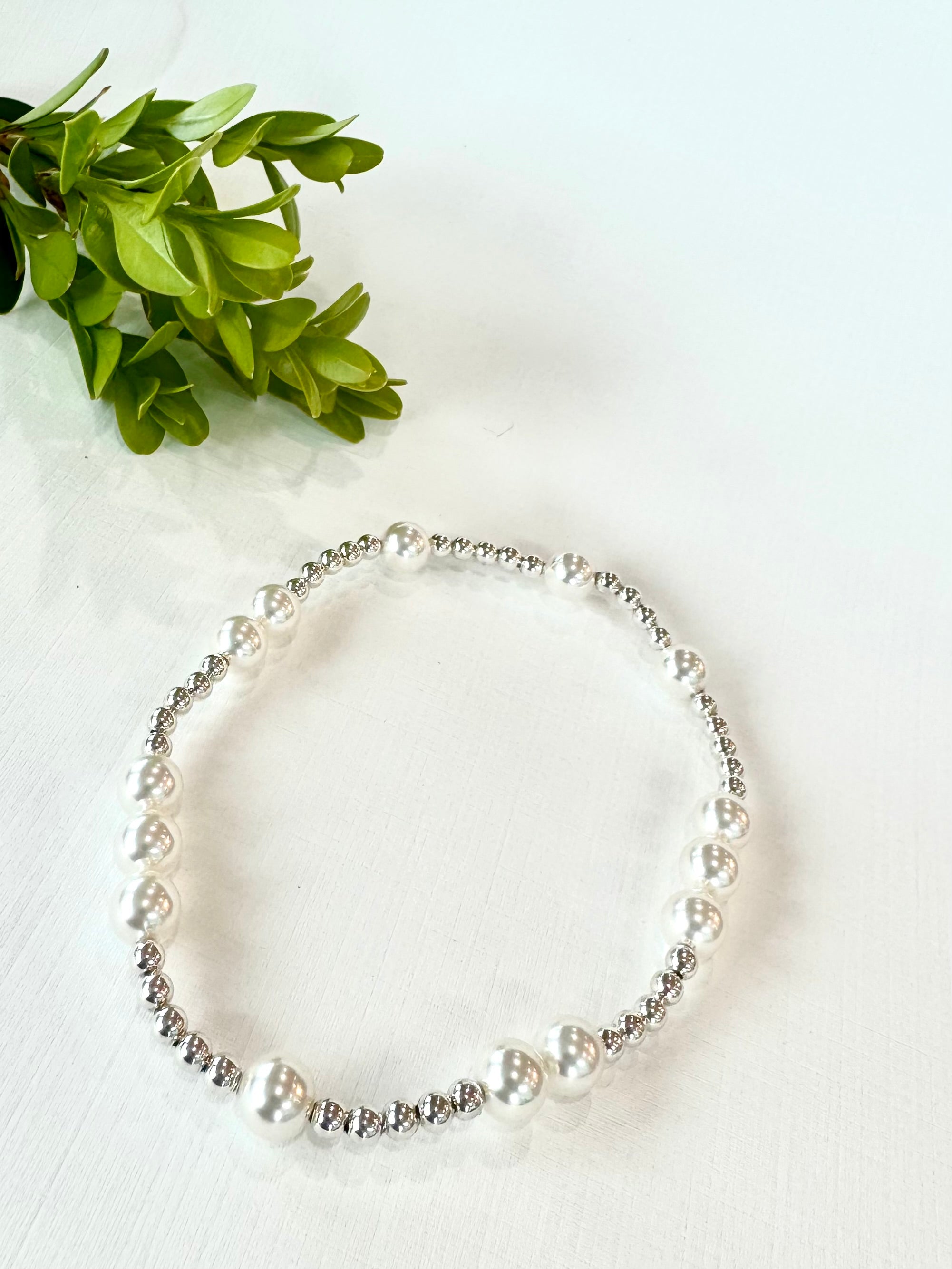 EXTENDS 6mm Sterling Pearl Hope Unwritten Bracelet-260 eNewton-eNewton-The Lovely Closet, Women's Fashion Boutique in Alexandria, KY