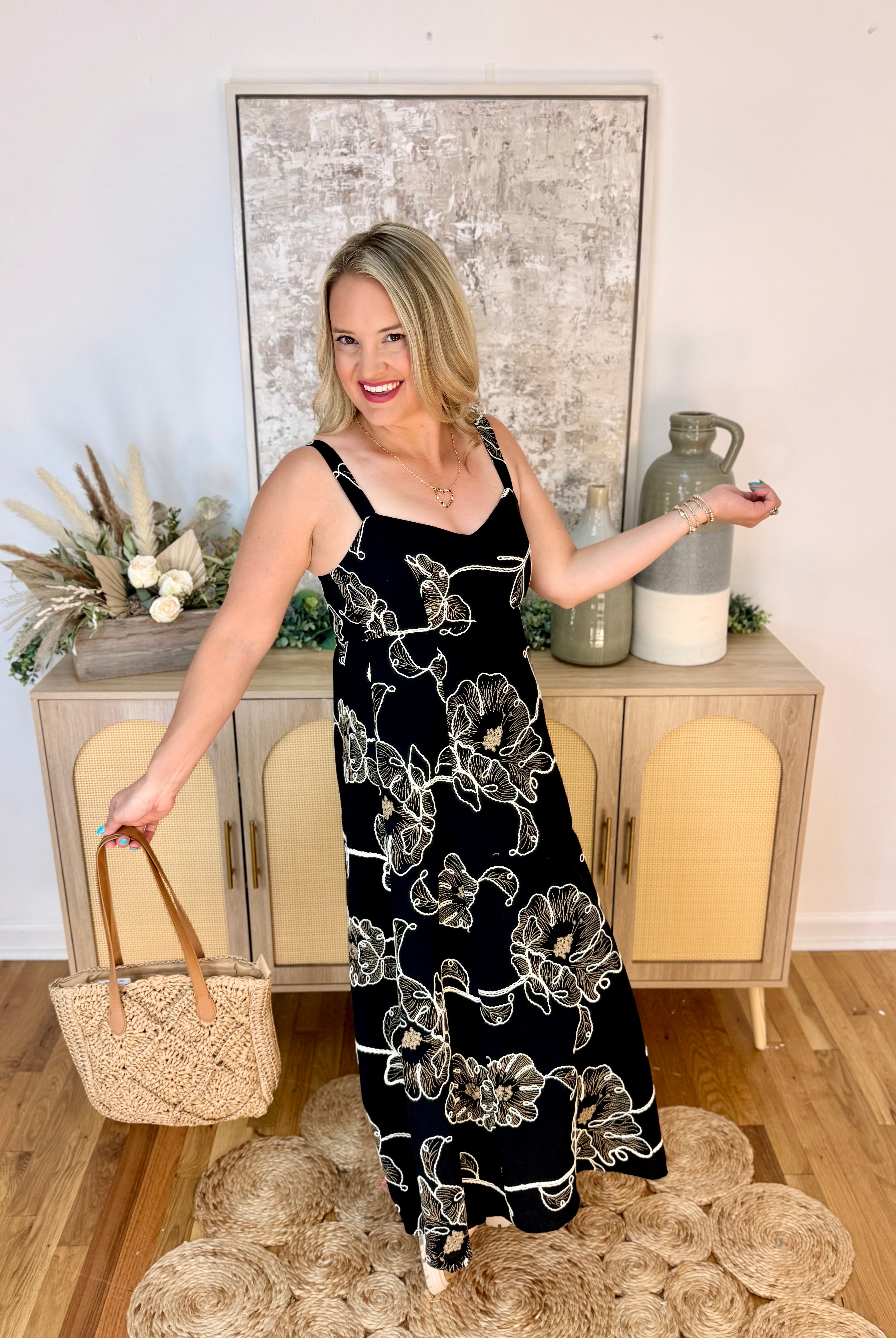 Beach Escape Embroidered Dress-180 Dresses-Blu Pepper-The Lovely Closet, Women's Fashion Boutique in Alexandria, KY