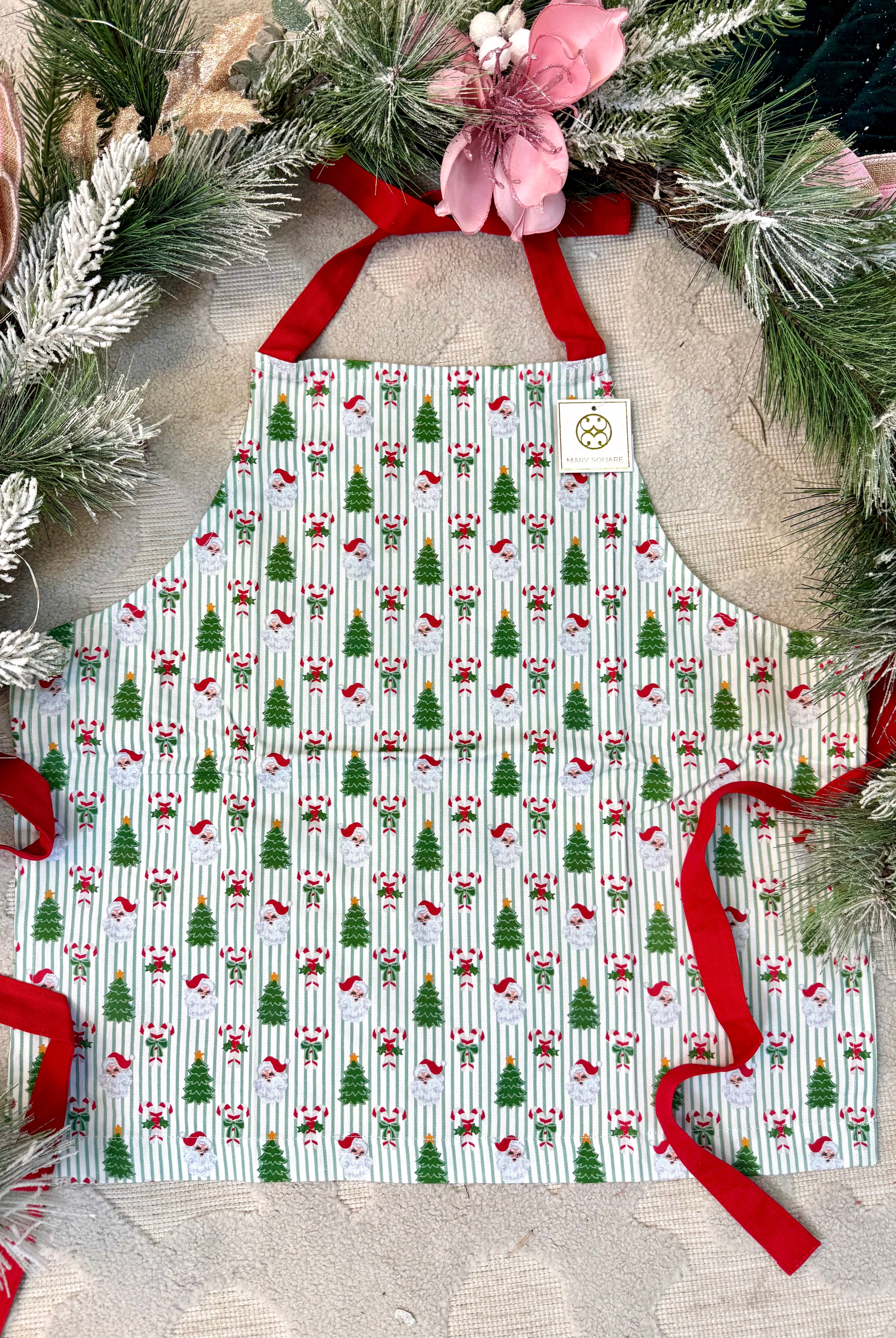 Apron Kids - Peppermint Pine-350 Holiday-Mary Square-The Lovely Closet, Women's Fashion Boutique in Alexandria, KY