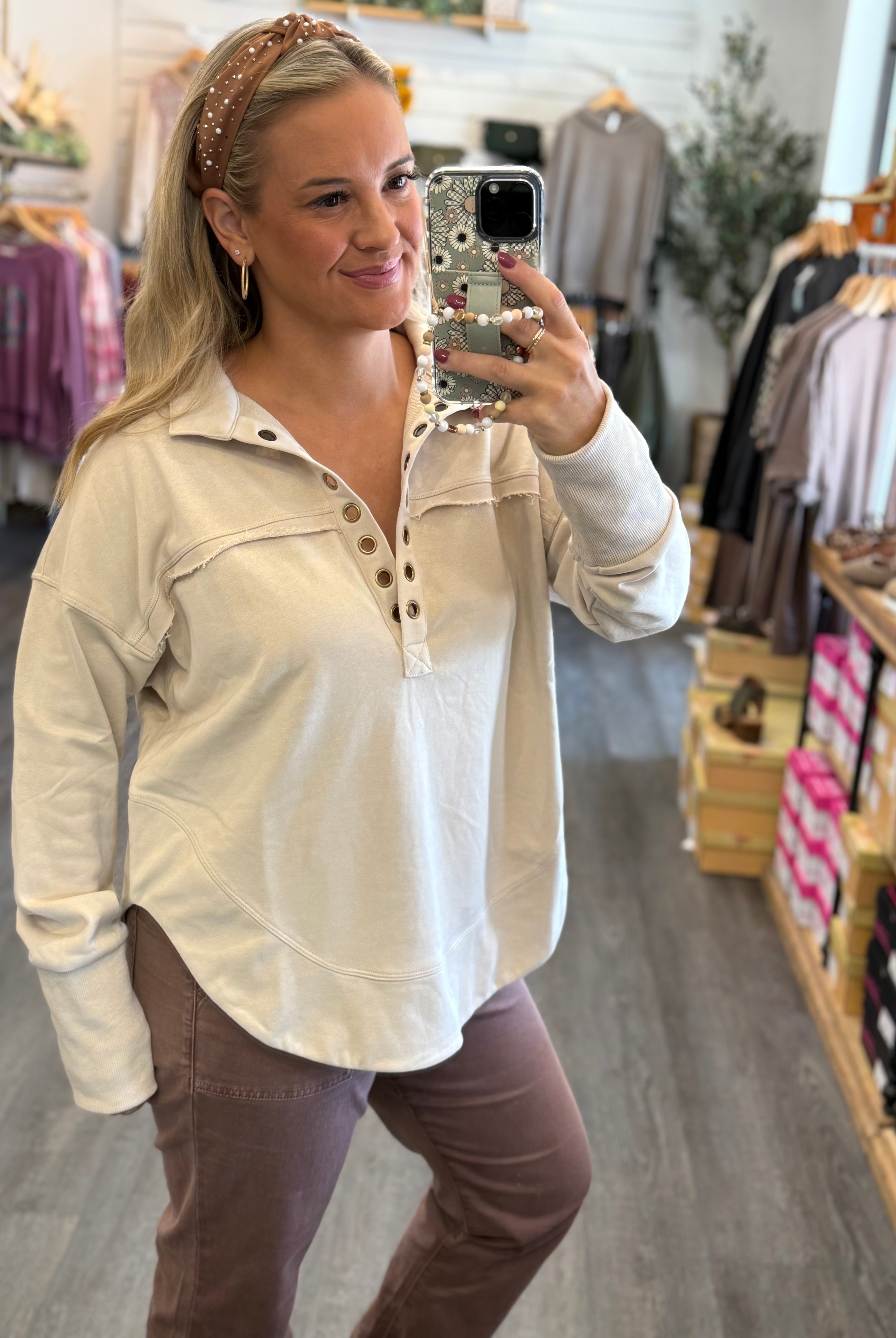 Hayride Pullover-110 Long Sleeve Top-bibi-The Lovely Closet, Women's Fashion Boutique in Alexandria, KY