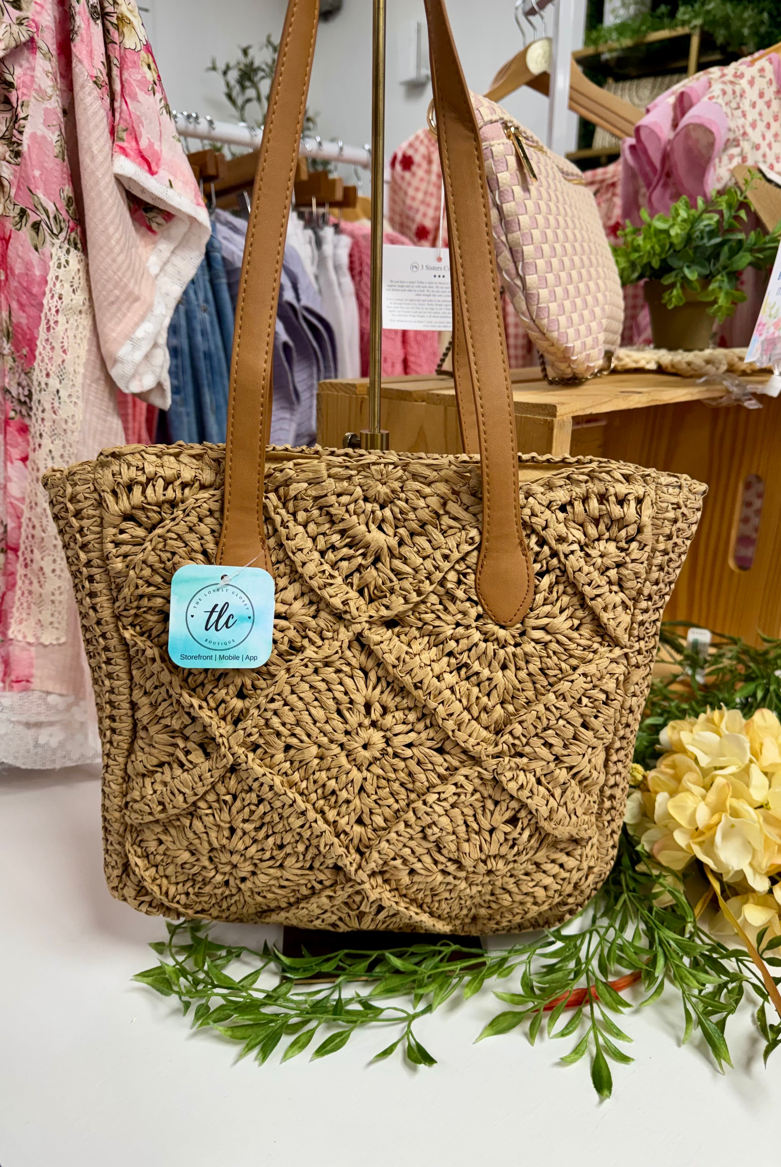 Straw Tote VMD-280 Accessories-judson-The Lovely Closet, Women's Fashion Boutique in Alexandria, KY