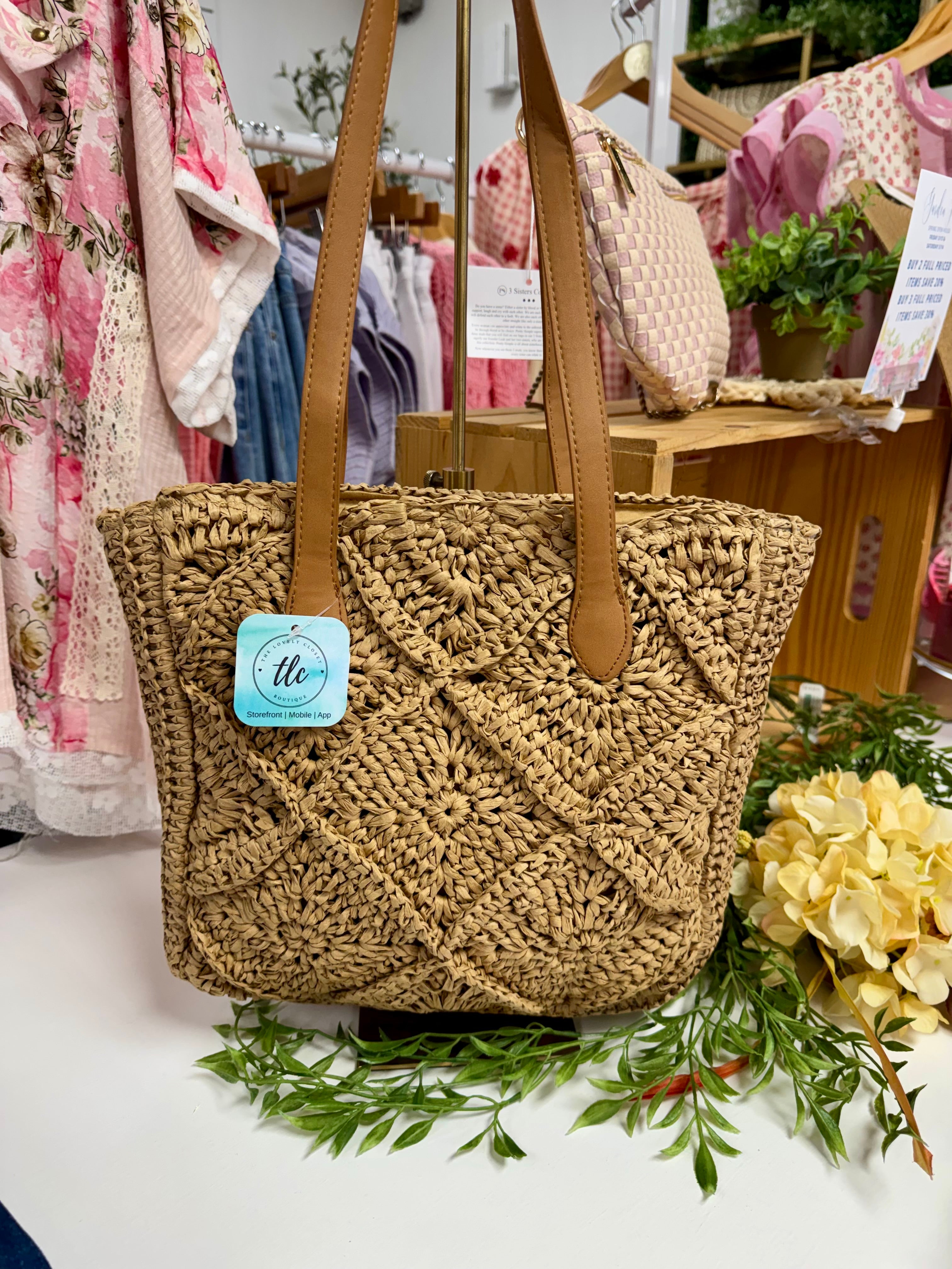 Straw Tote-280 Accessories-judson-The Lovely Closet, Women's Fashion Boutique in Alexandria, KY