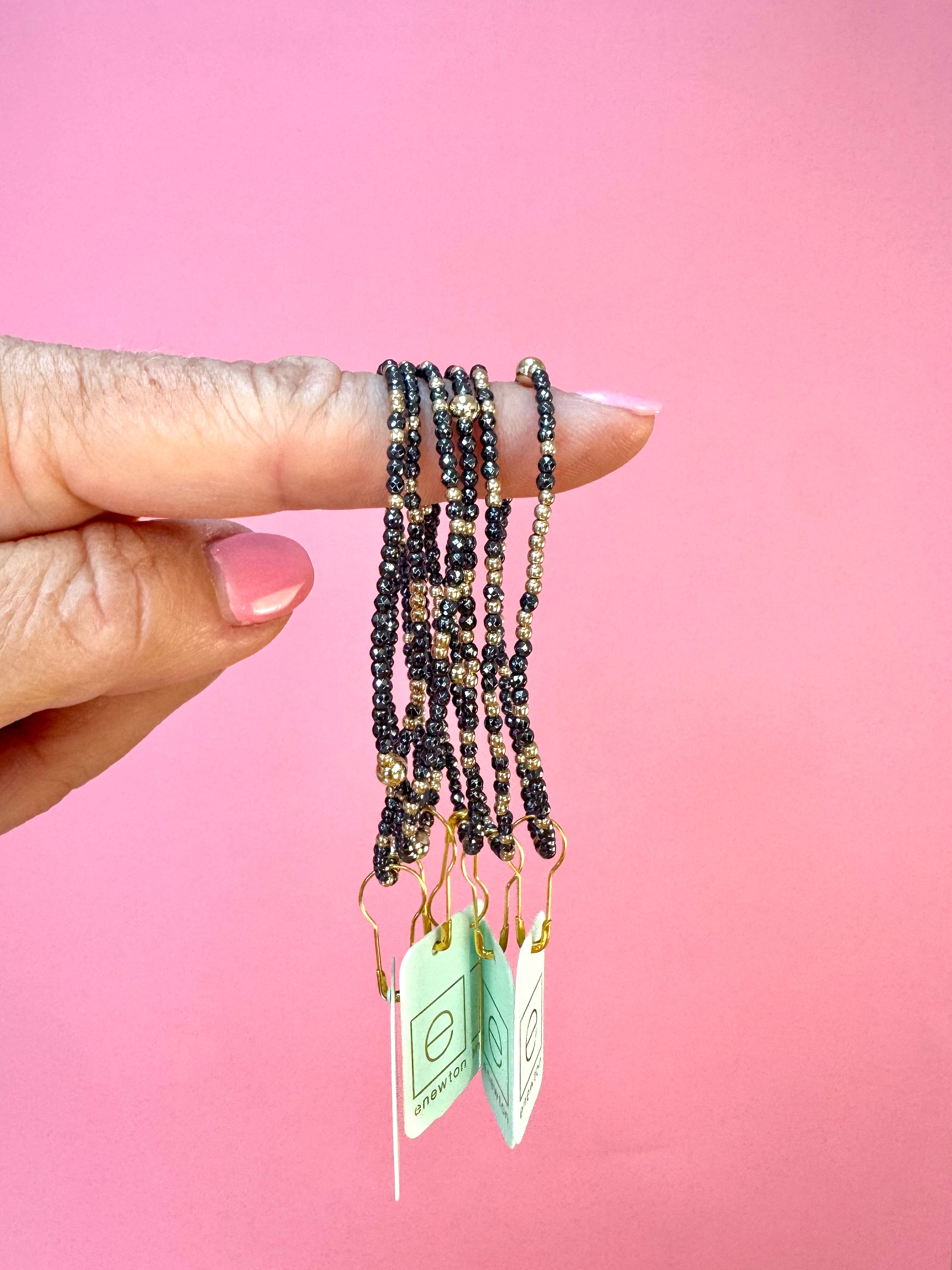 Hope Unwritten Faceted Hematite 2mm-260 eNewton-eNewton-The Lovely Closet, Women's Fashion Boutique in Alexandria, KY