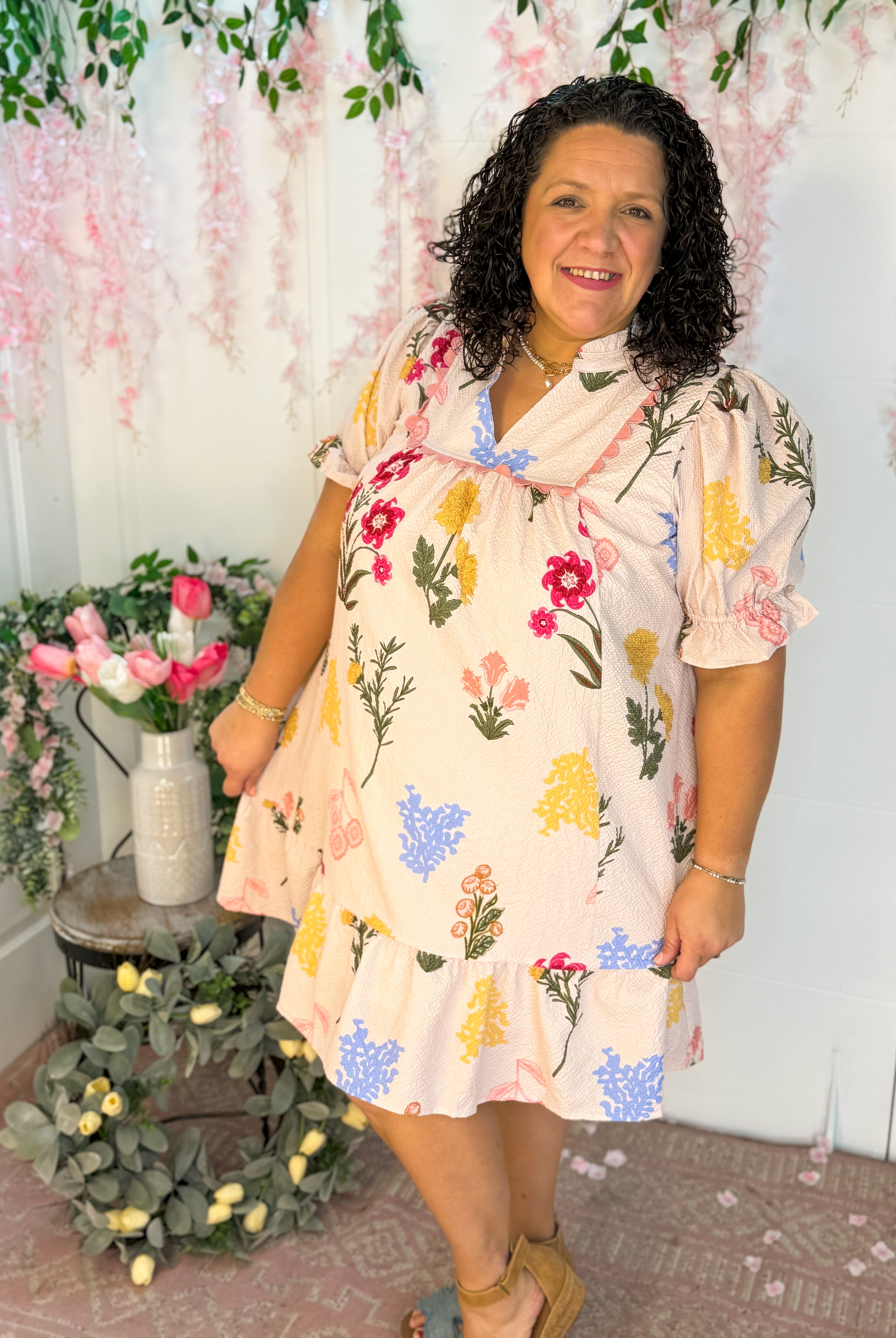 Springtime Dream Dress-180 Dresses-Umgee-The Lovely Closet, Women's Fashion Boutique in Alexandria, KY