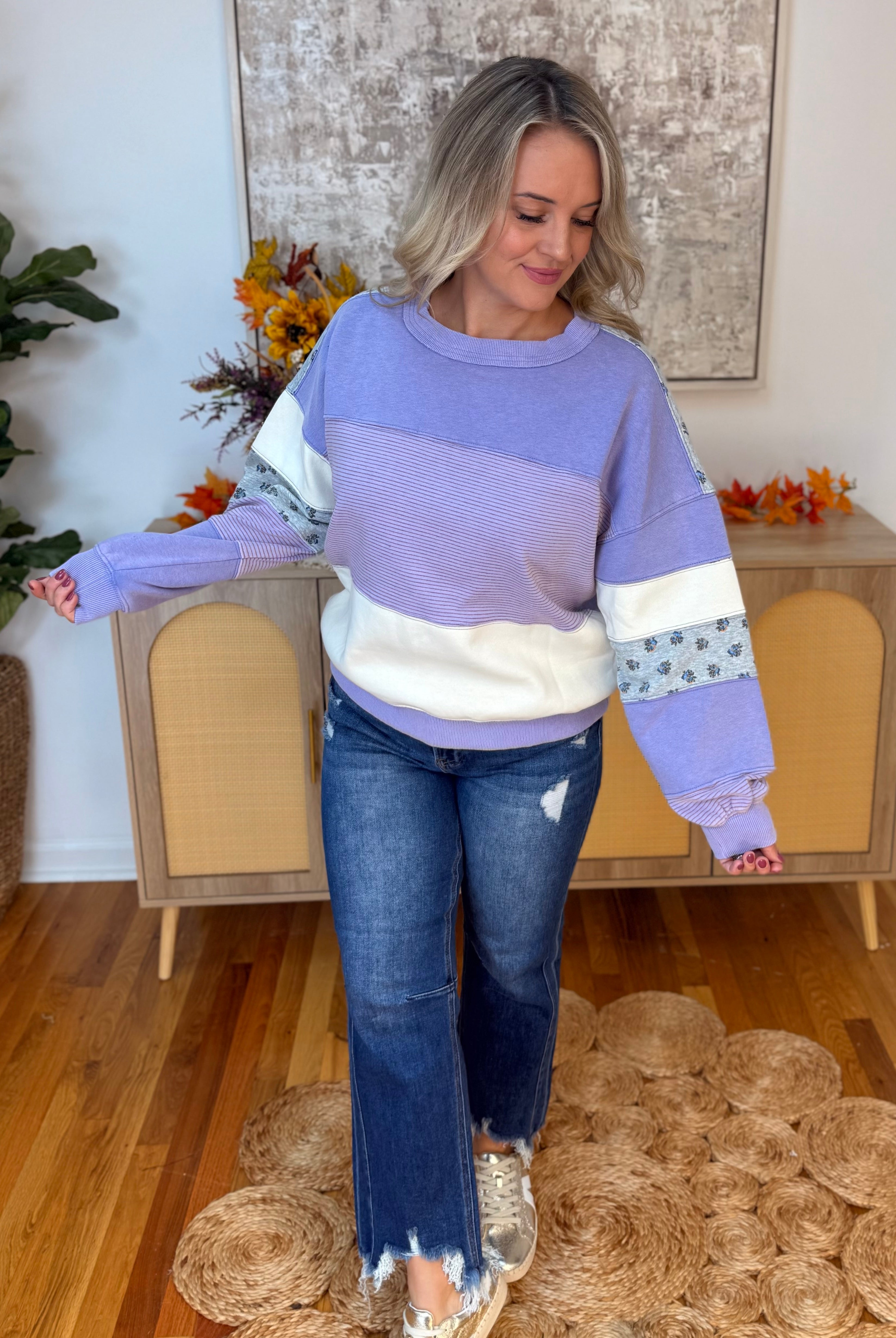 Lavender Haze Pullover-110 Long Sleeve Top-easel-The Lovely Closet, Women's Fashion Boutique in Alexandria, KY