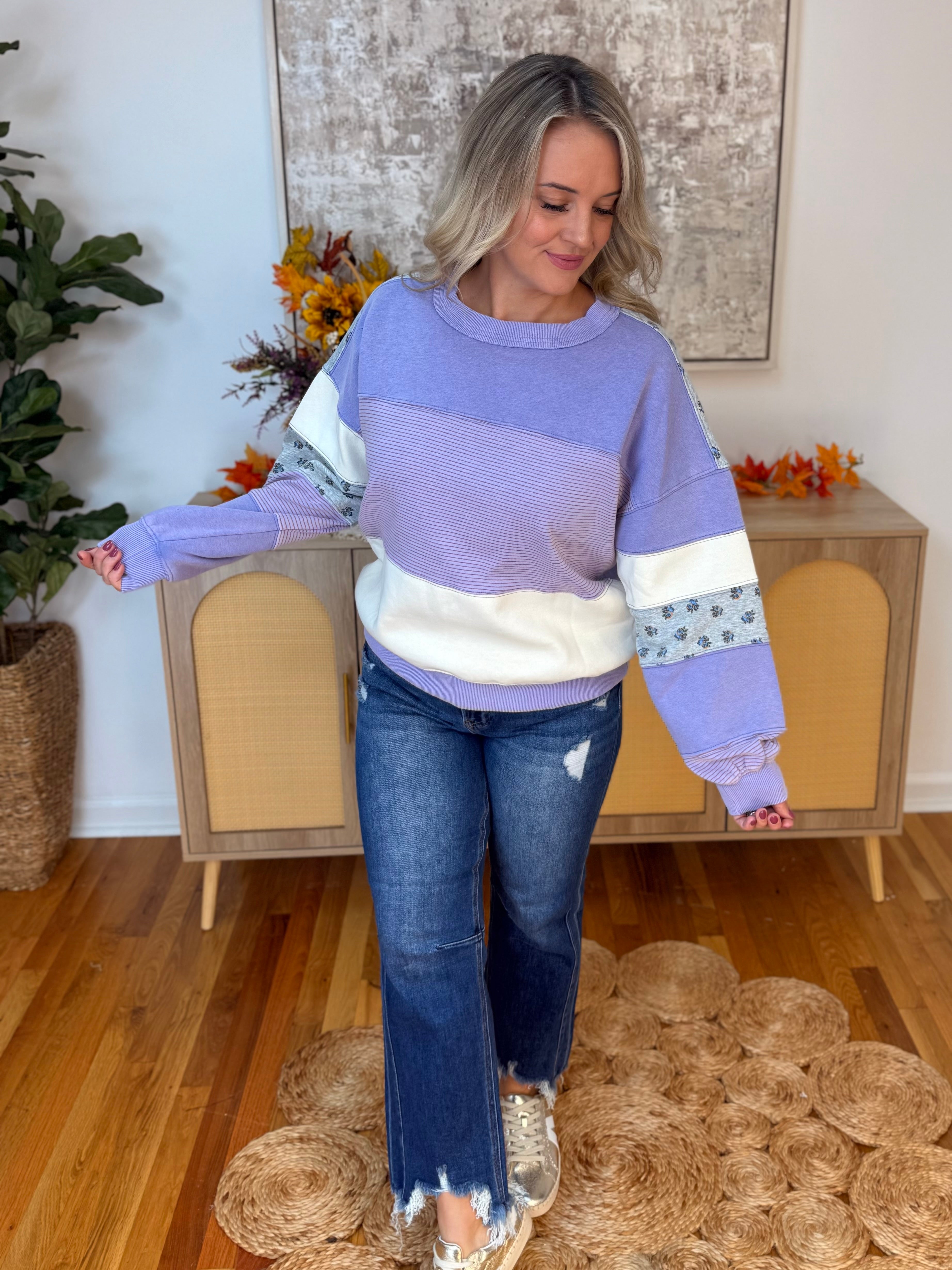 Lavender Haze Pullover-110 Long Sleeve Top-easel-The Lovely Closet, Women's Fashion Boutique in Alexandria, KY