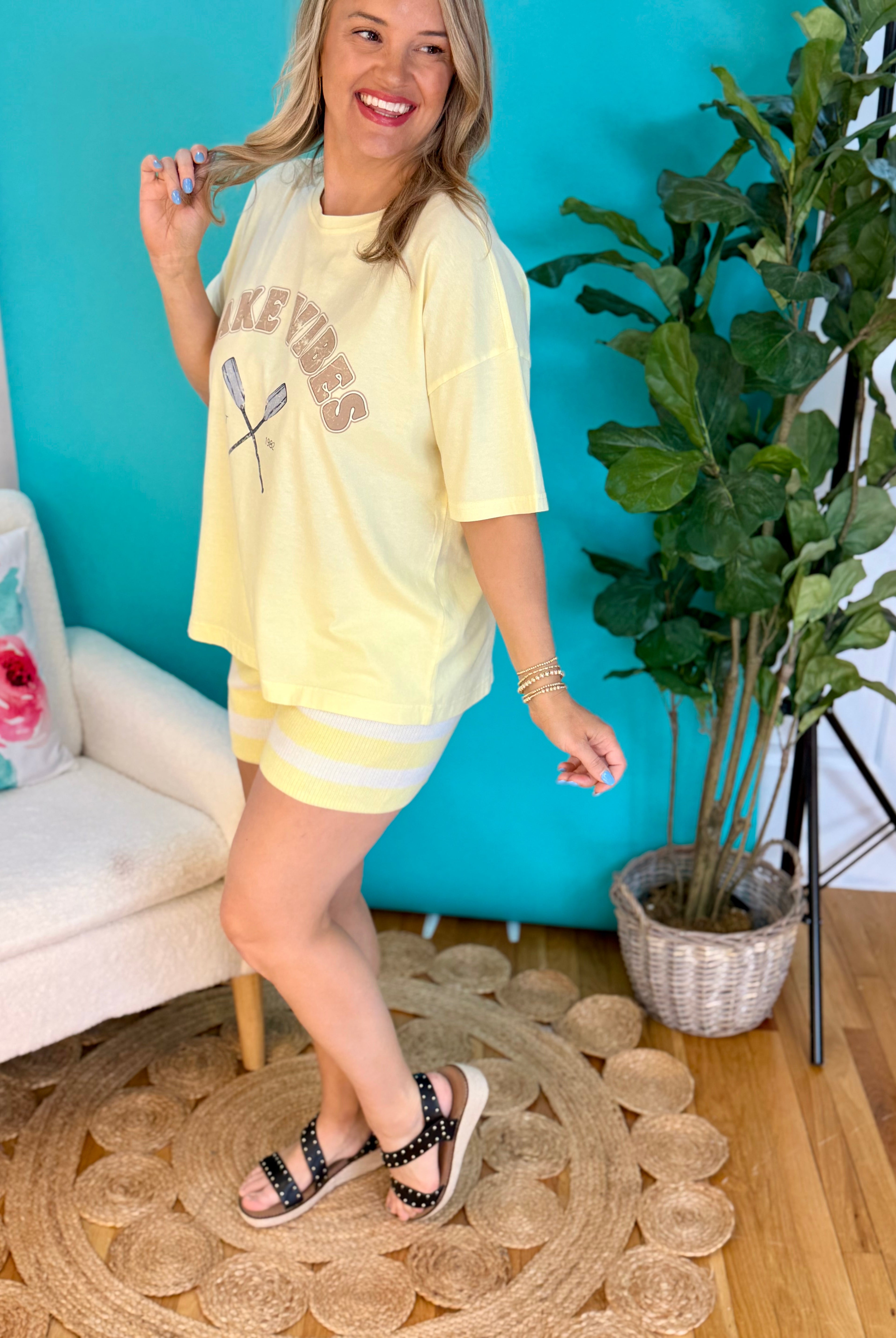 Lake Vibes Graphic T-Shirt-100 Short Sleeve Tops-Blu Pepper-The Lovely Closet, Women's Fashion Boutique in Alexandria, KY