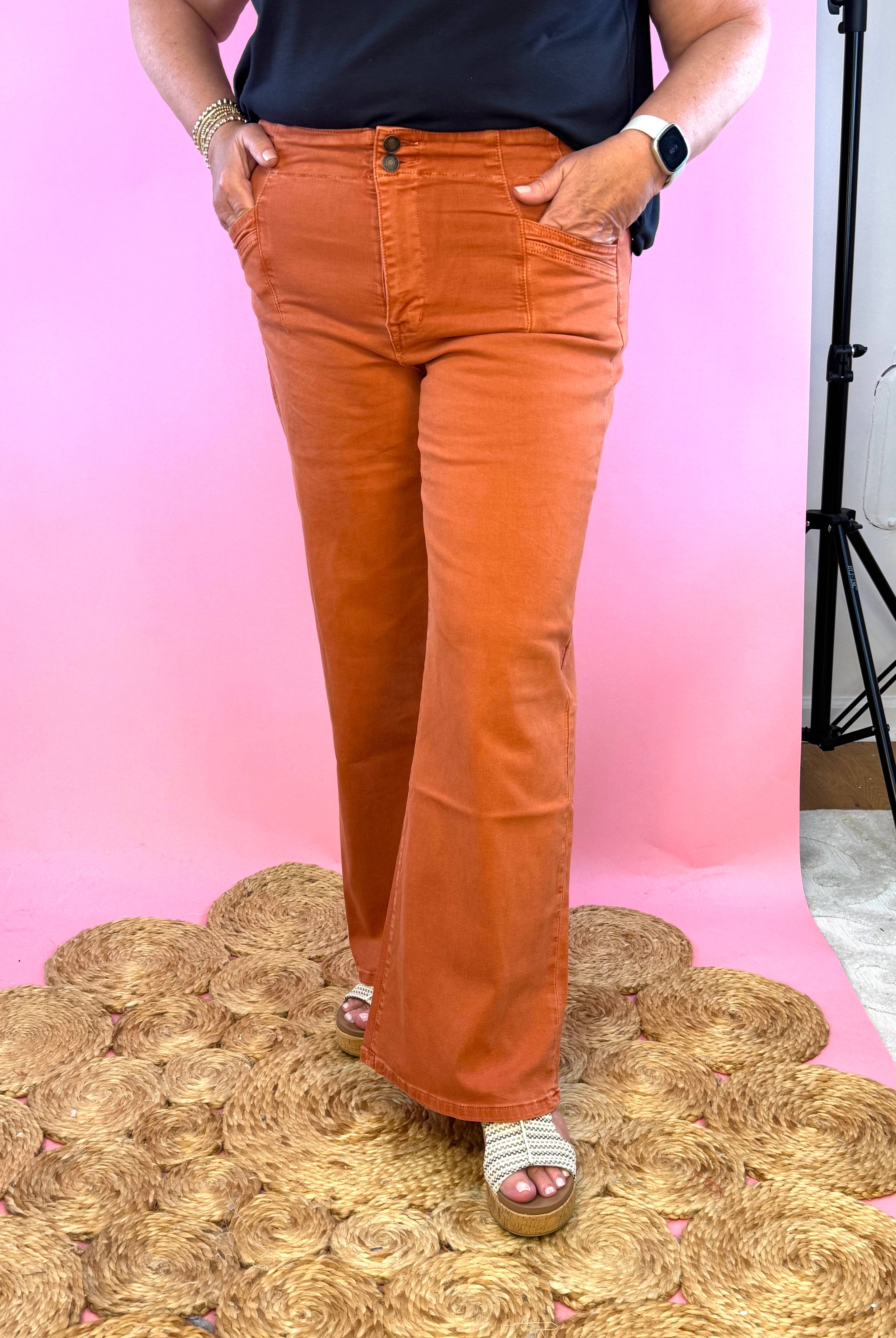 Mica High Rise Wide Leg Pants - Penny-210 Jeans-Mica Denim-The Lovely Closet, Women's Fashion Boutique in Alexandria, KY