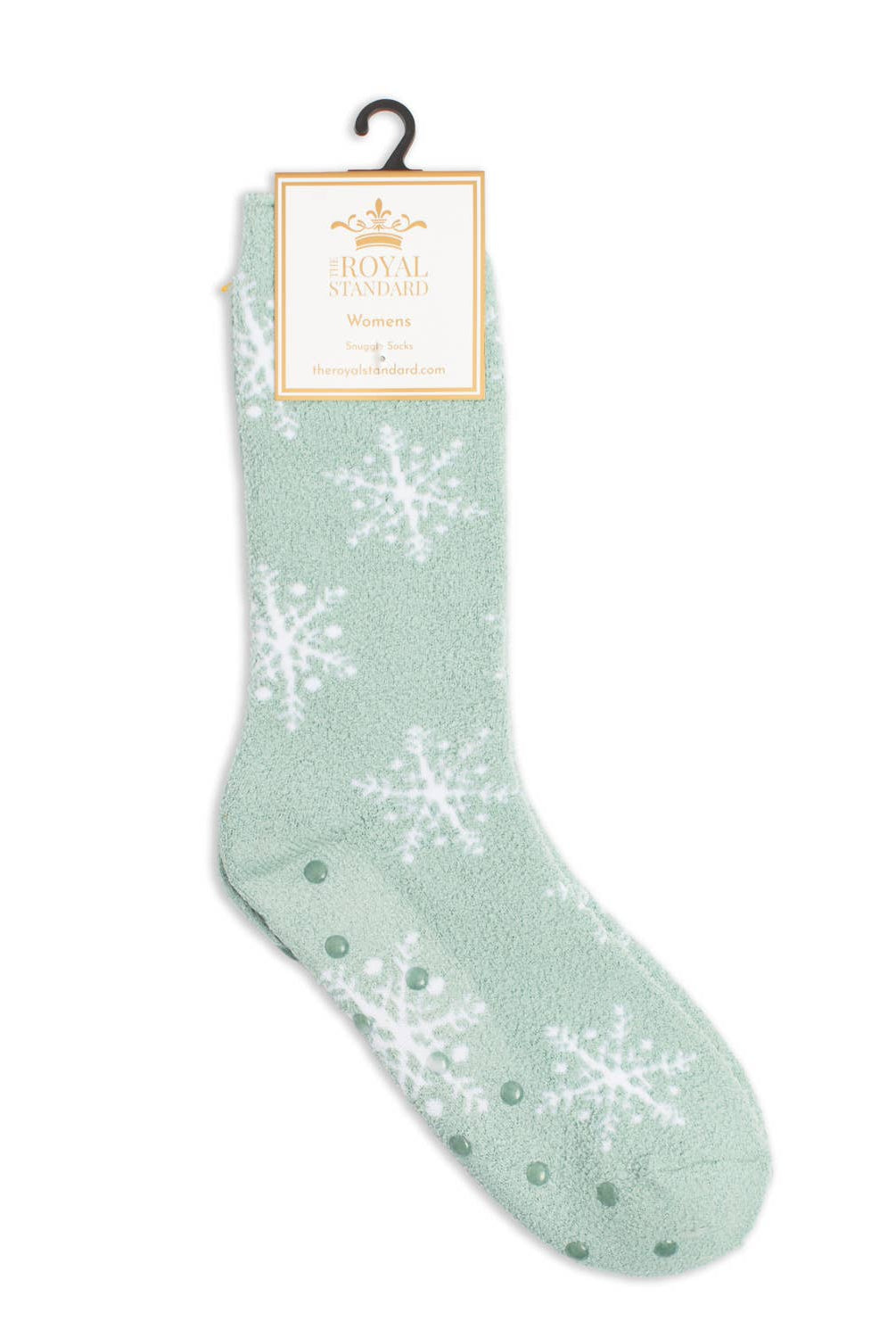Snowflake Snuggle Socks Green/White One Size-Socks-The Royal Standard-The Lovely Closet, Women's Fashion Boutique in Alexandria, KY