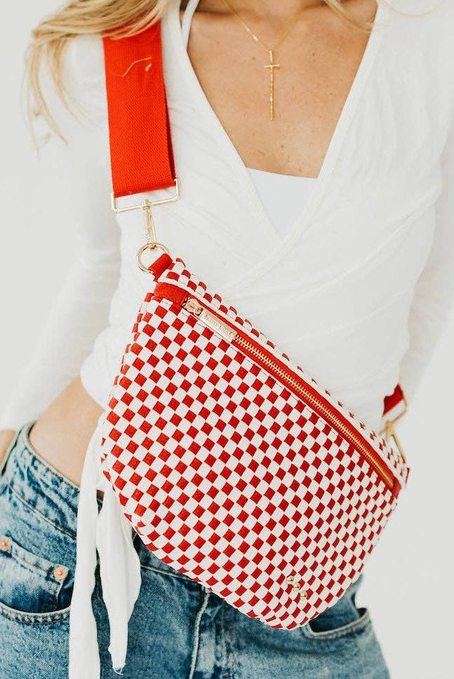 Westlyn Woven Bum Bag - Brown-290 Bag/Handbags-Pretty Simple-The Lovely Closet, Women's Fashion Boutique in Alexandria, KY