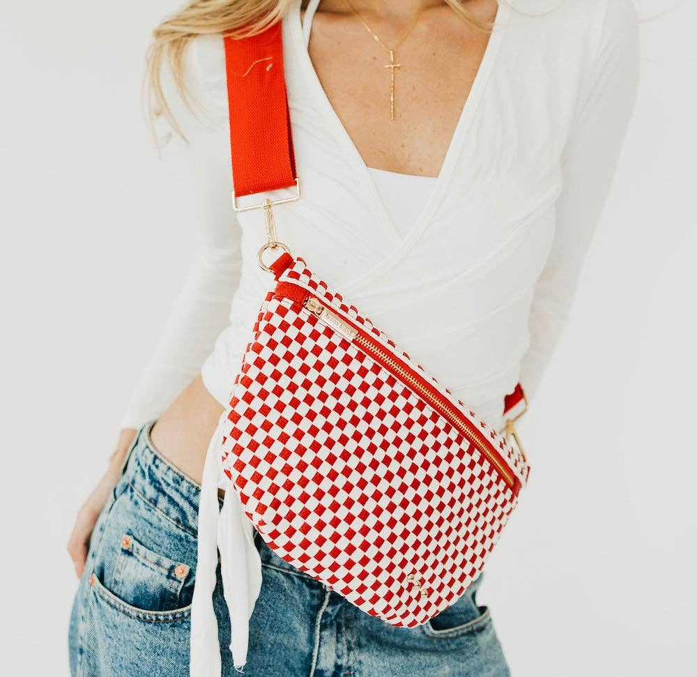 Westlyn Woven Bum Bag - Brown-290 Bag/Handbags-Pretty Simple-The Lovely Closet, Women's Fashion Boutique in Alexandria, KY