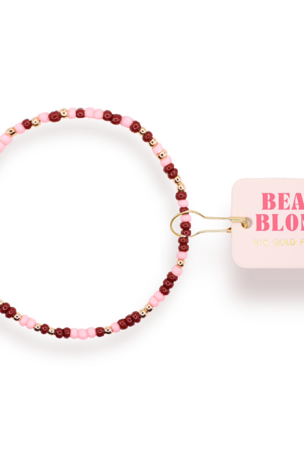 Cranberry Blush Sprinkle Bracelet: Extended 7.25 inch-bracelet-Beaded Blondes-The Lovely Closet, Women's Fashion Boutique in Alexandria, KY