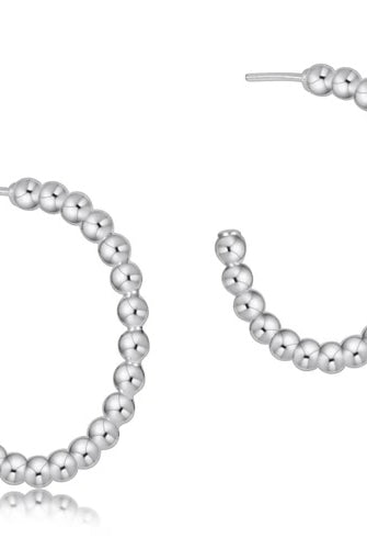 Beaded Classic 1.5" Hoop Sterling 4mm-260 eNewton-eNewton-The Lovely Closet, Women's Fashion Boutique in Alexandria, KY