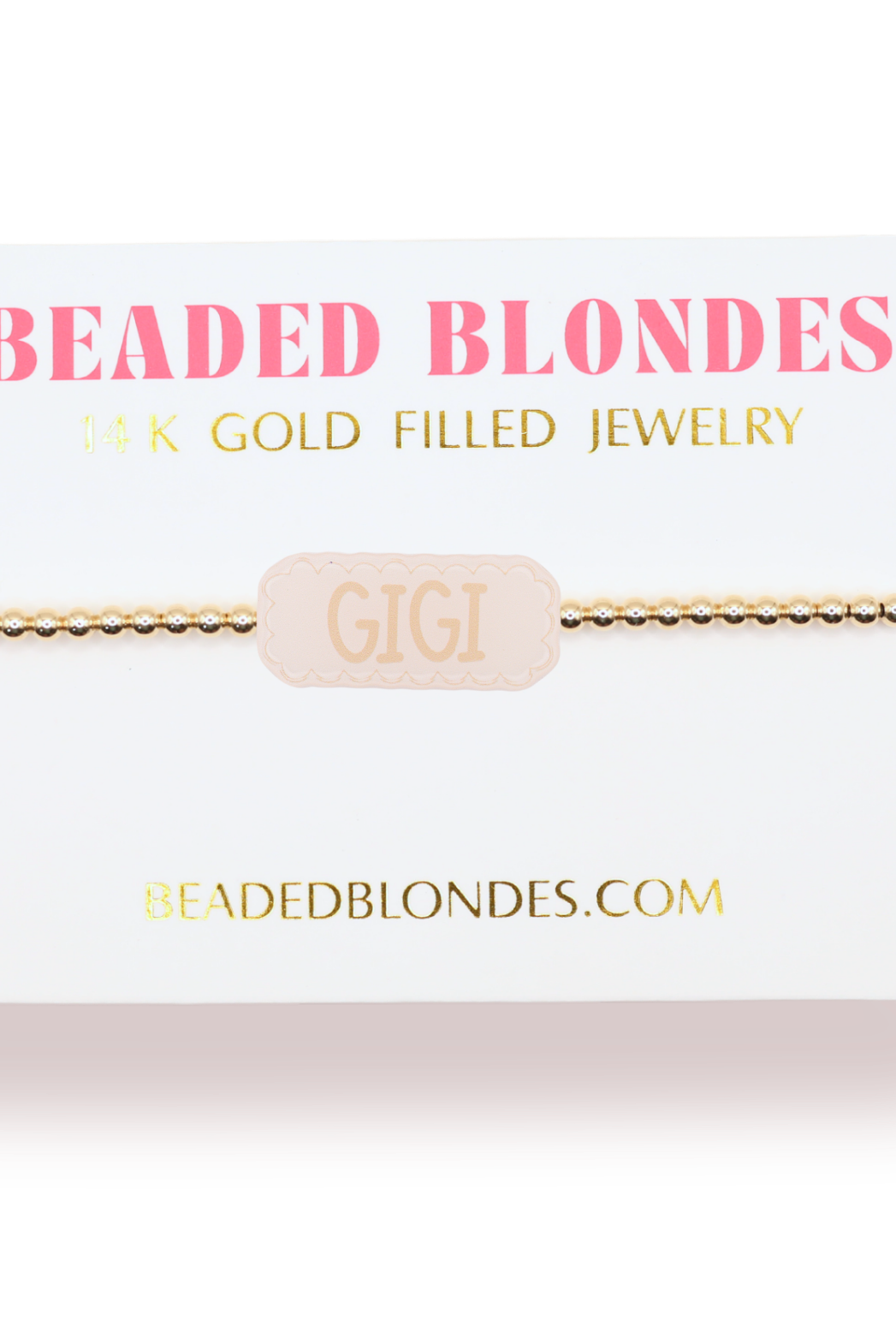 Gigi Bracelet on Gold: Standard 6.75 Inch-bracelet-Beaded Blondes-The Lovely Closet, Women's Fashion Boutique in Alexandria, KY