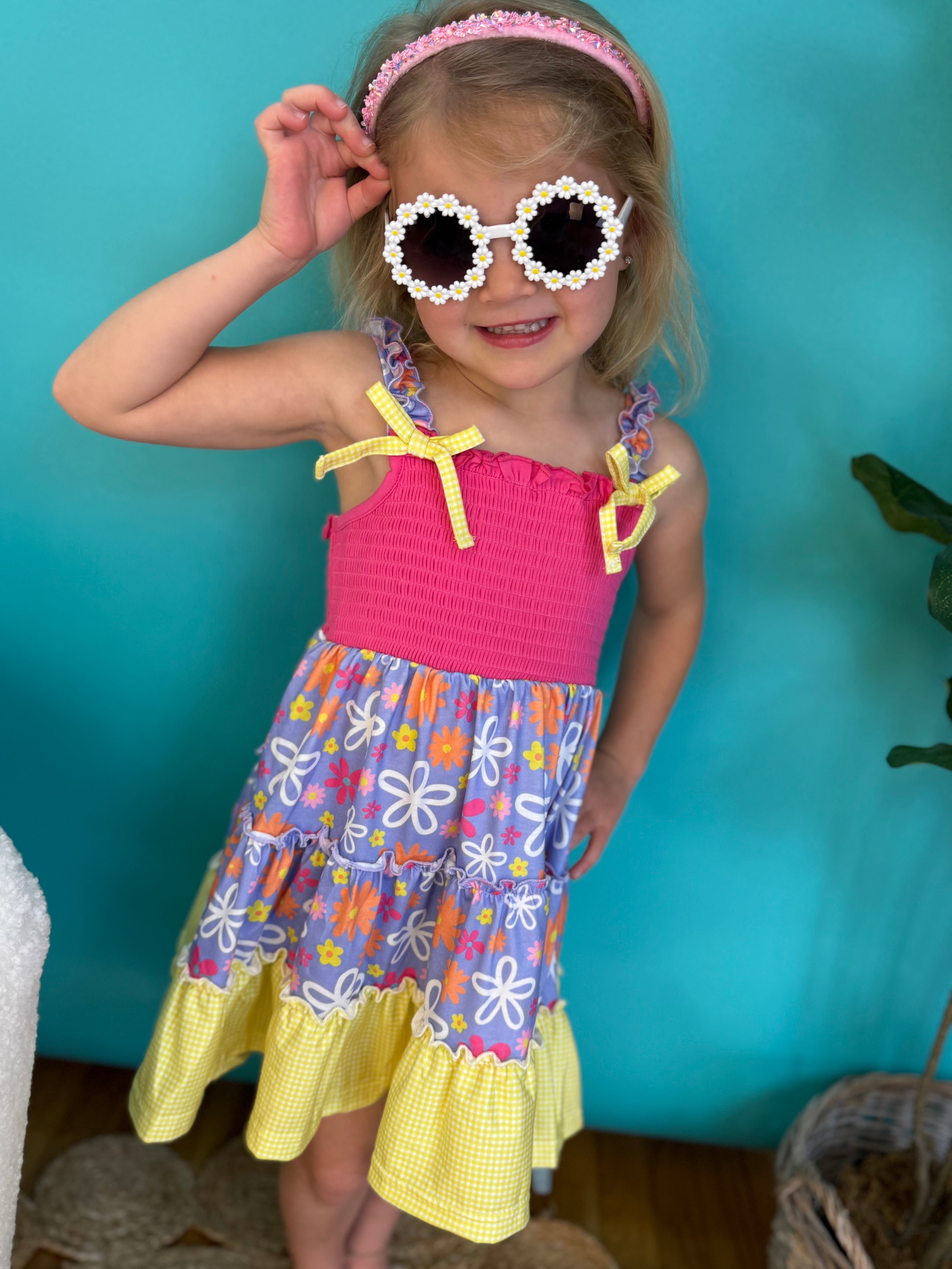 Soak Up the Sun Ruffle Smocked Dress-360 Carolines Closet-Rylee Faith Designs-The Lovely Closet, Women's Fashion Boutique in Alexandria, KY